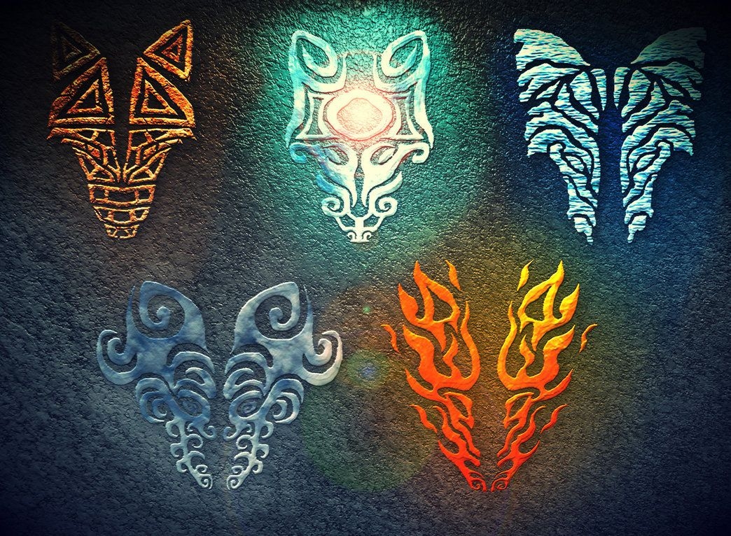 1050x770 Element Wolves. Dibujos, Lobos, Zorro y lobo, Desktop