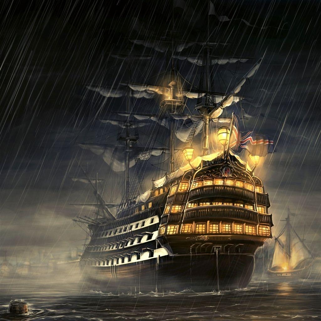 1030x1030 Pirate Ship Background, Phone