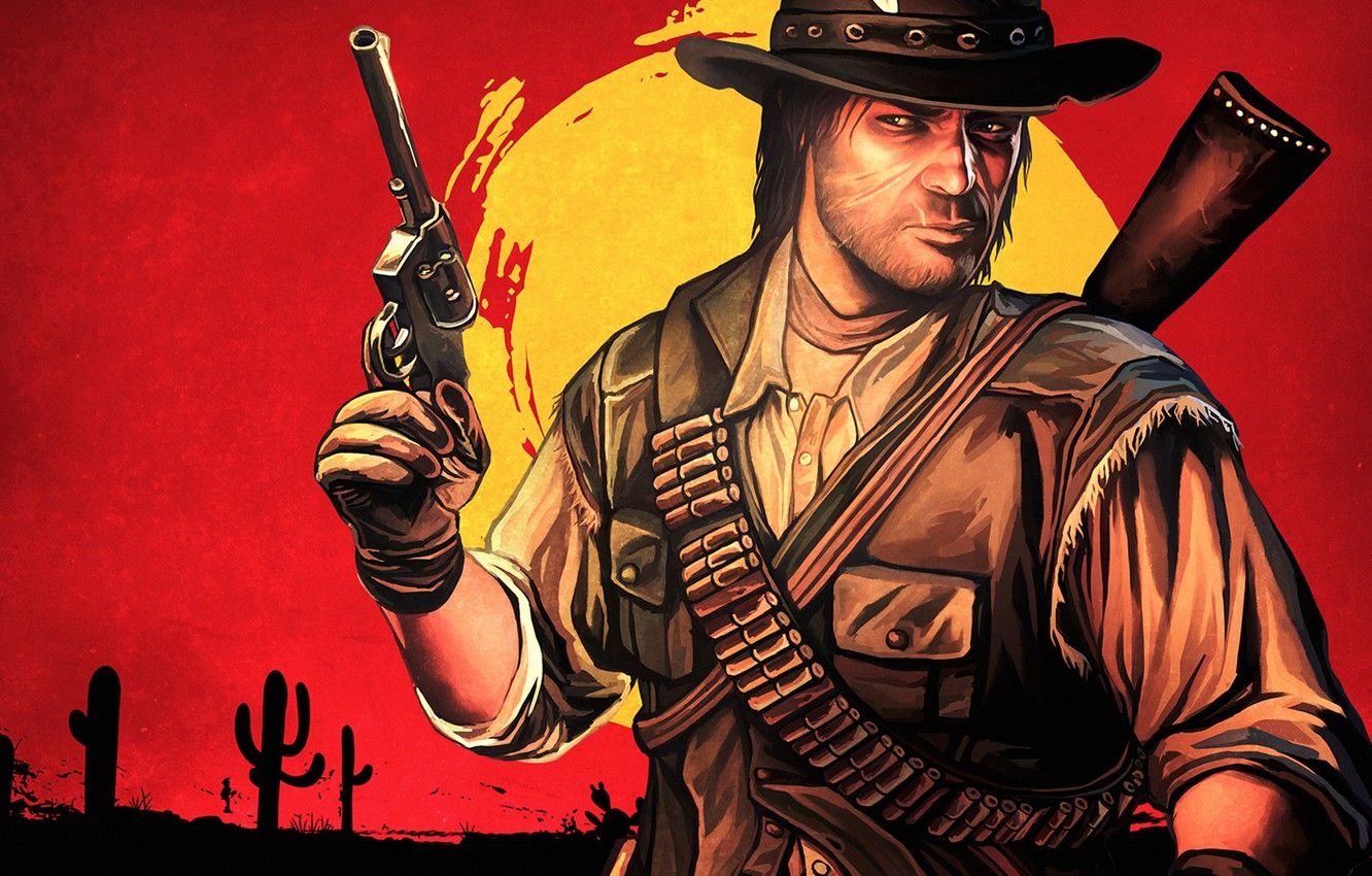 1340x850 Wallpaper hat, cowboy, art, Rockstar, red dead redemption, john marston image for desktop, section игры, Desktop