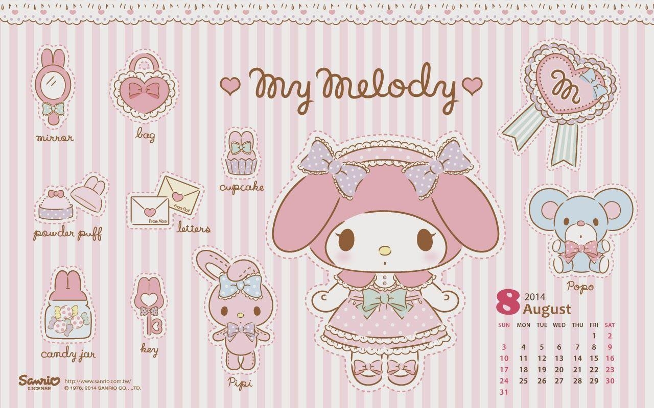 1280x800 I love Kawaii: My Melody August 2014 Wallpaper, Desktop