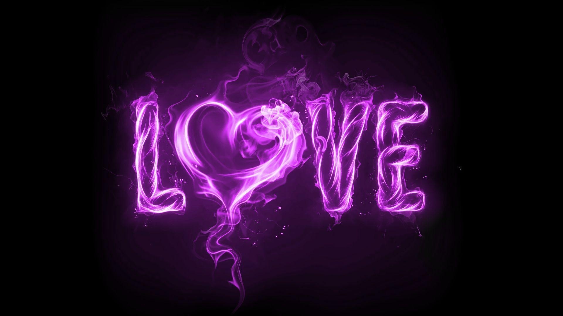 1920x1080 I Love Purple Wallpaper, Desktop