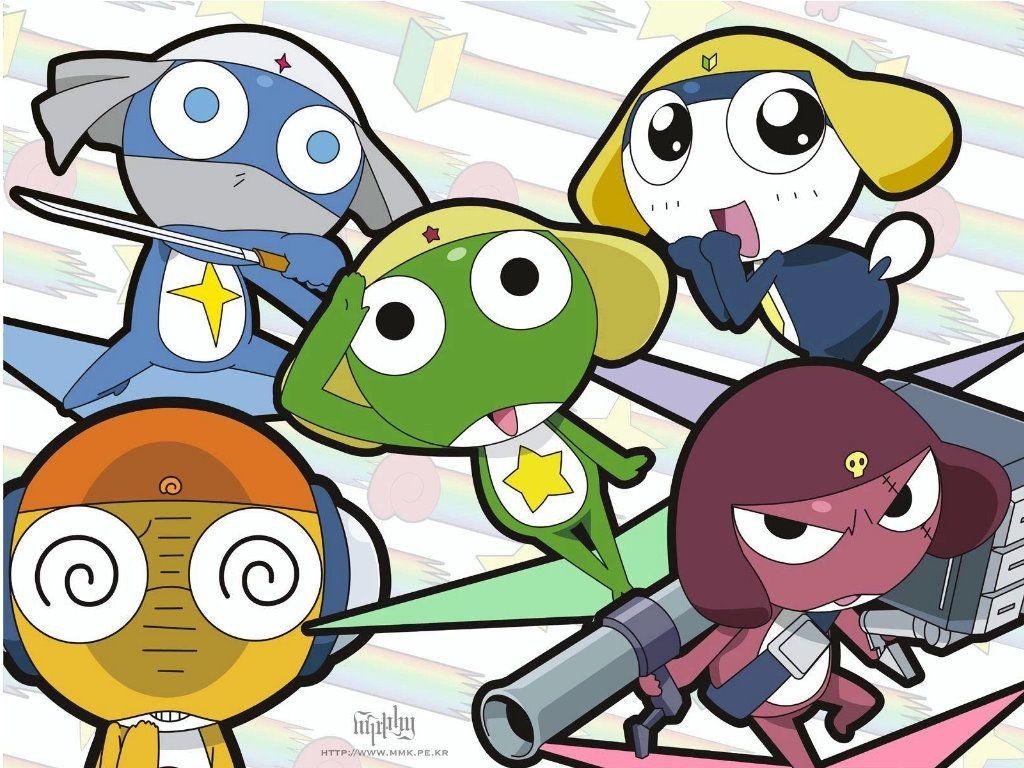 1030x770 Keroro (green), Giroro (redish) Dororo (lt. blue), Kululu (yellow, Desktop