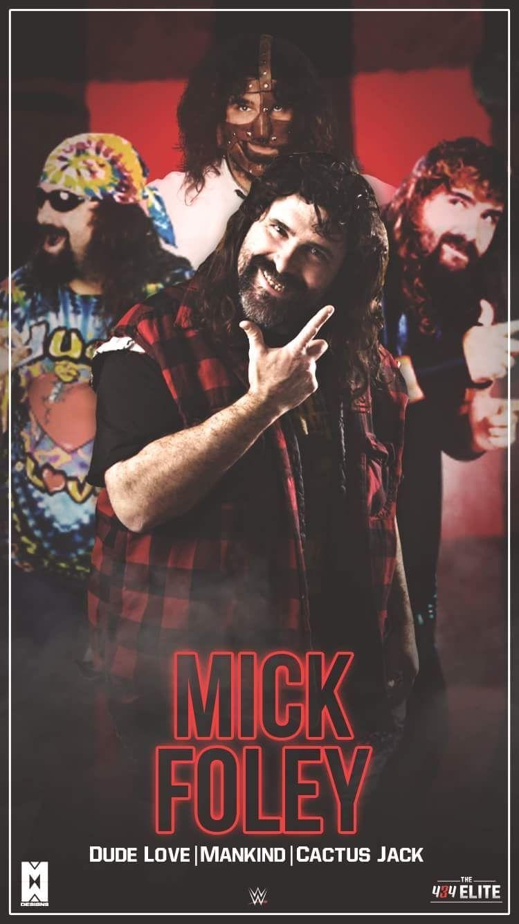 750x1340 Mick Foley IPhone wallpaper. David's wrestling. Mick, Phone