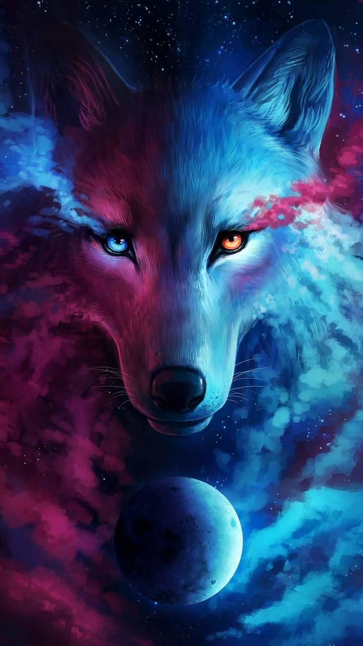 720x1280 Galaxy Cool Wolf Picture Wallpaper, Phone