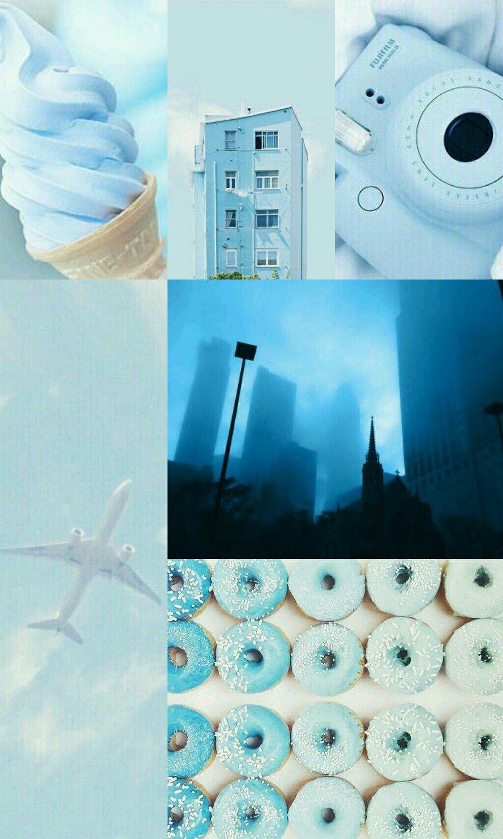 1030x1710 Blue Aesthetic Collage Wallpaper Free Blue Aesthetic Collage, Phone