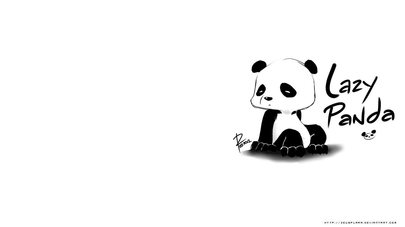 1370x770 Lazy Panda wallpaper, Desktop