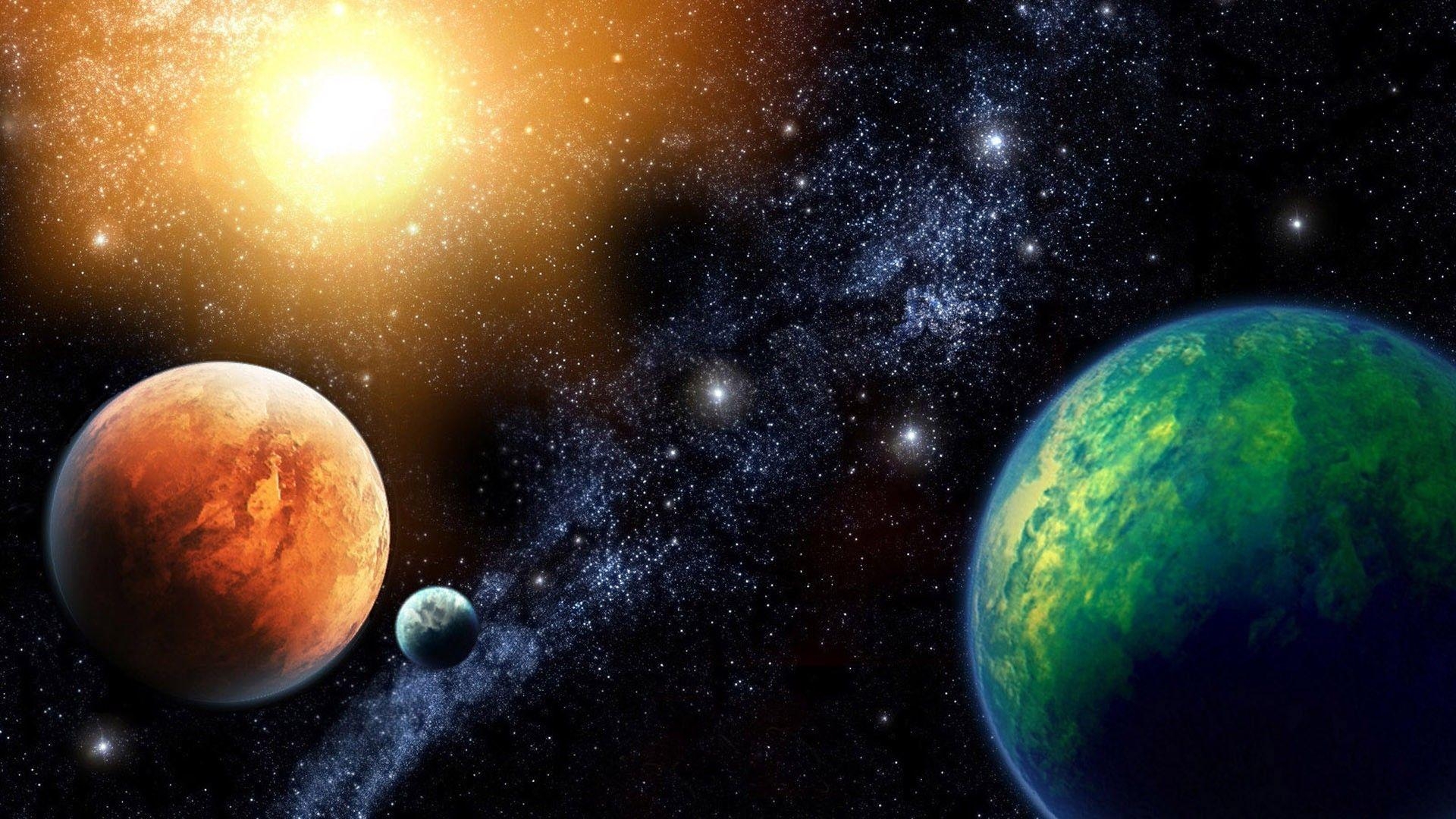 1920x1080 planets background HD Wallpaper. wollpopor, Desktop