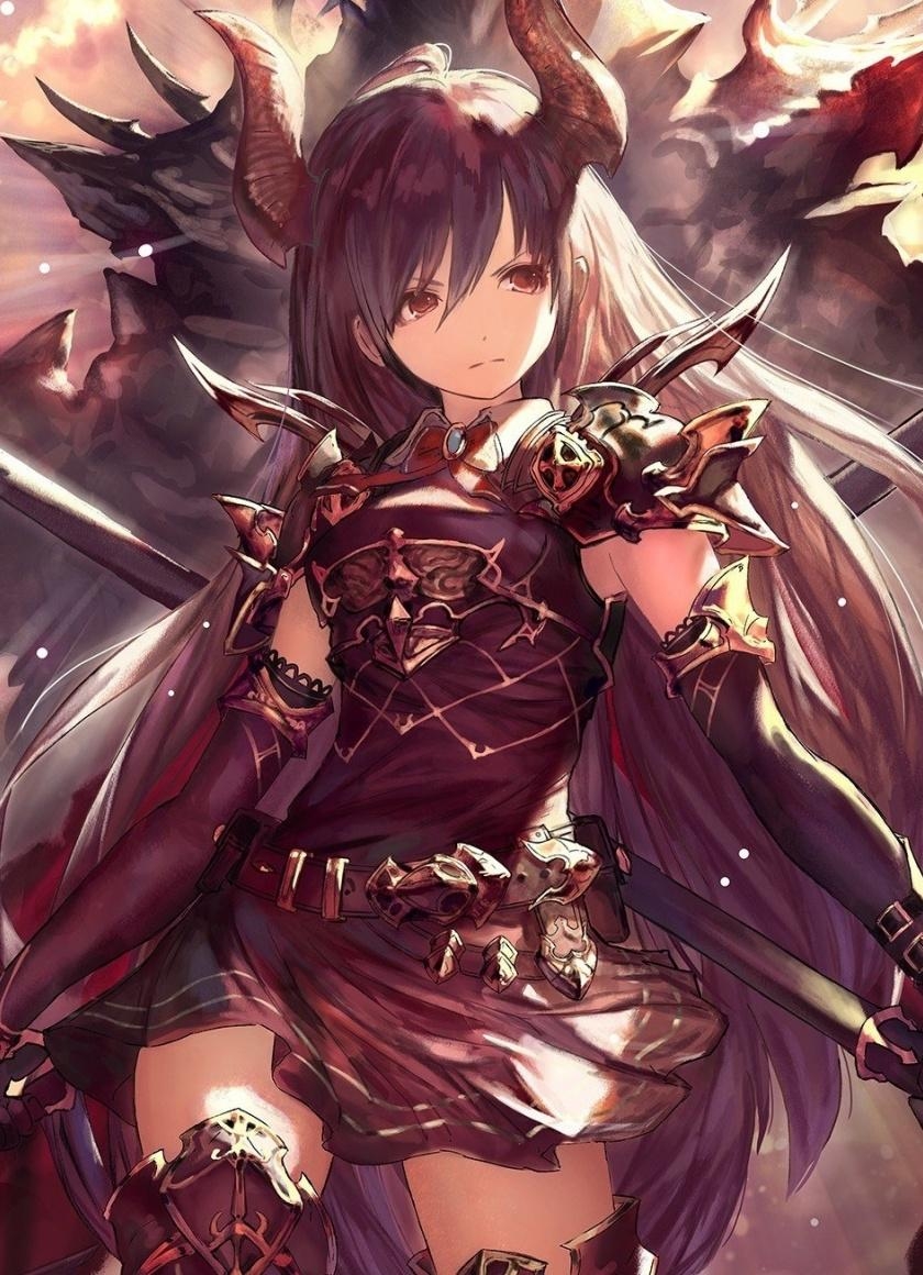 840x1160 Download  wallpaper anime girl, warrior, art, forte, Phone