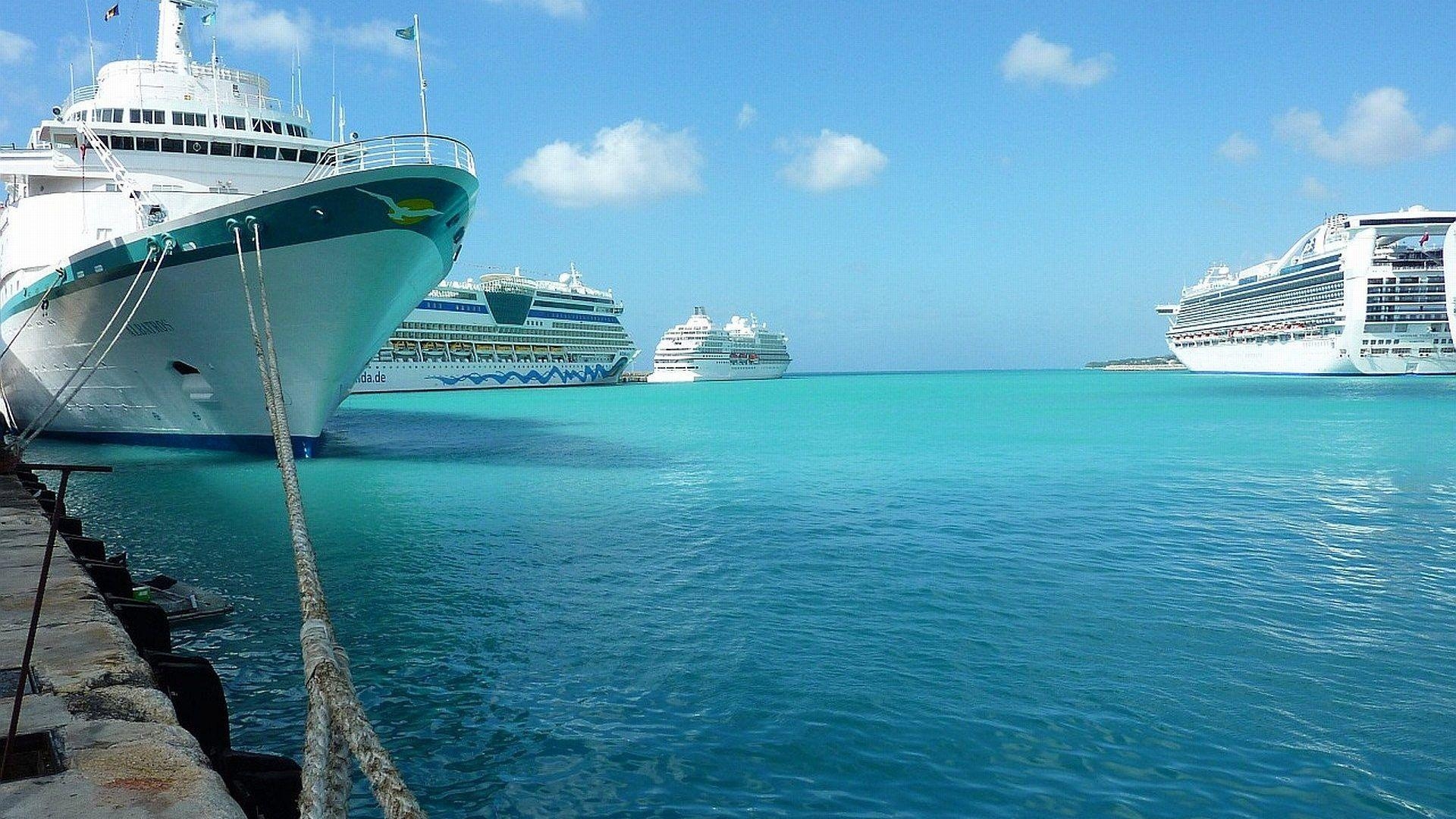 1920x1080 Sea Ocean: Ships Water Albatros Barbados Port Bridgetown Caribic, Desktop