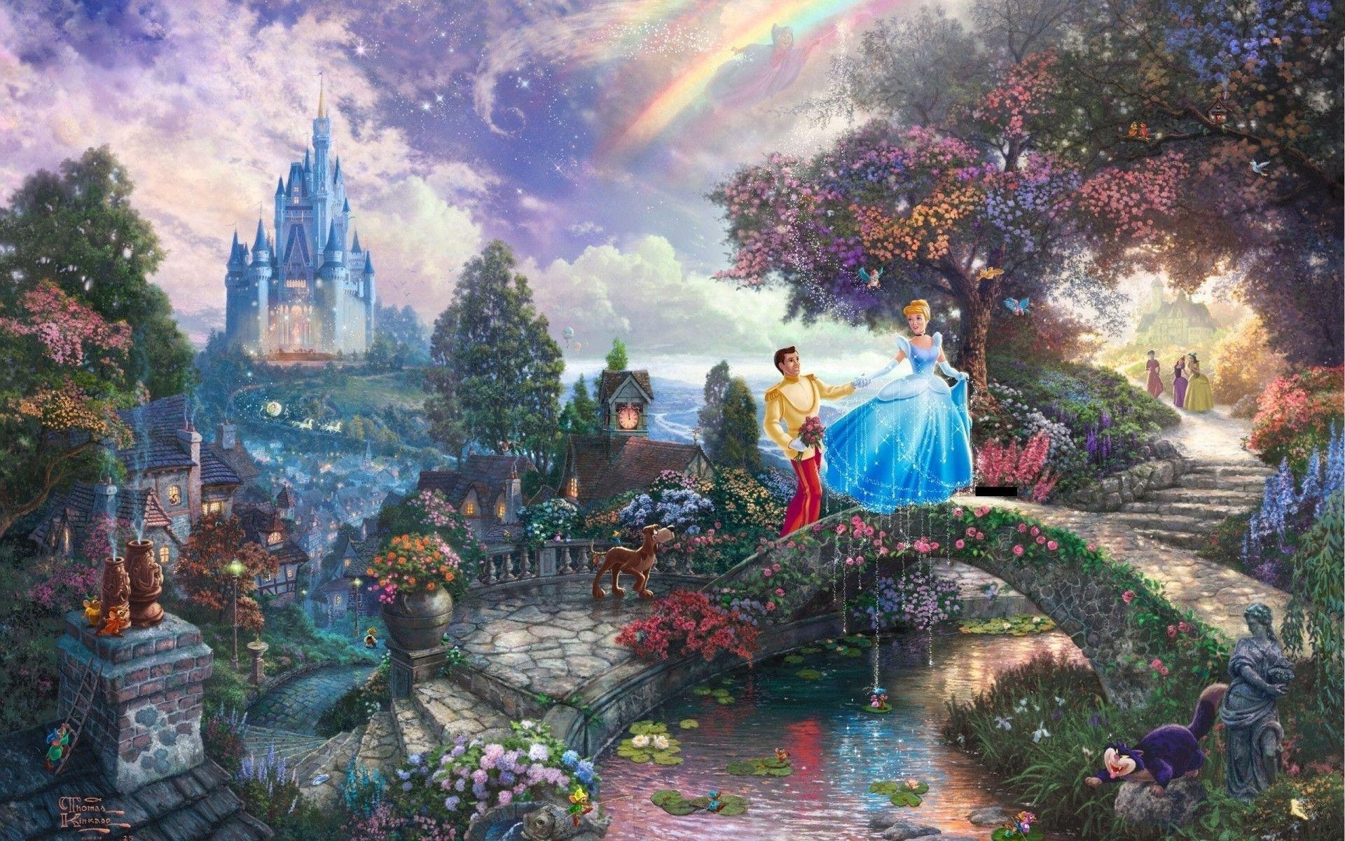 1920x1200 Thomas Kinkade Disney Wallpaper Free Thomas Kinkade Disney Background, Desktop