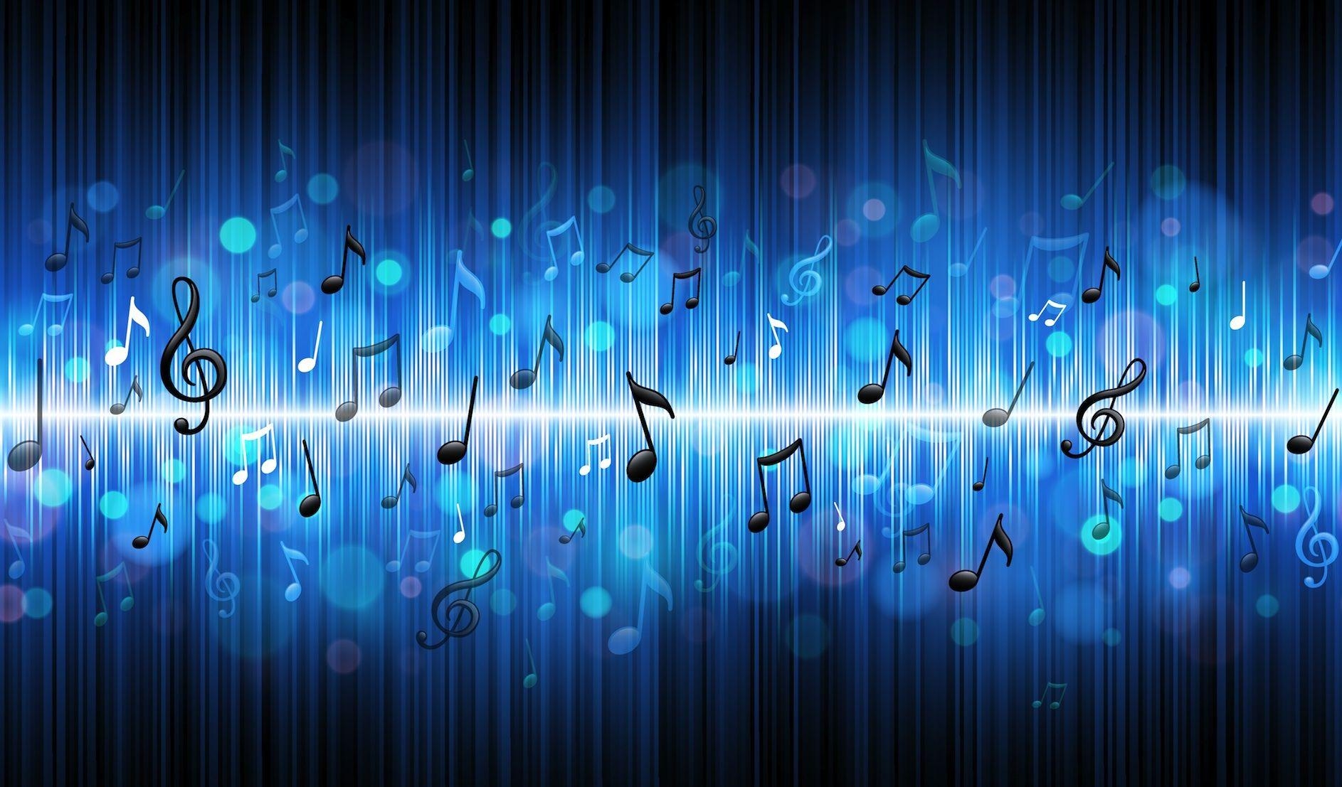 1890x1110 Blue Music Notes Widescreen Wallpaper. Crazy_Music, Desktop