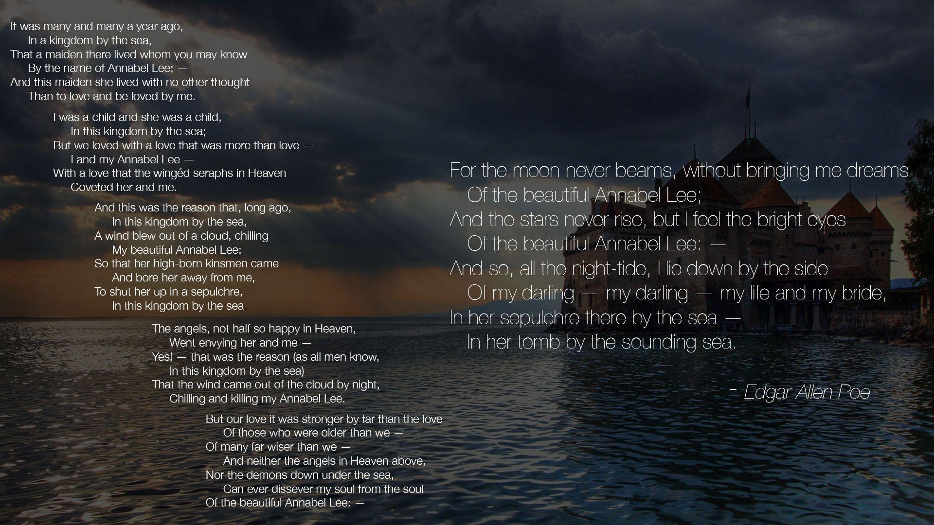 1920x1080 Annabel Lee by Edgar Allen Poe Wallpaper and Cool, Desktop