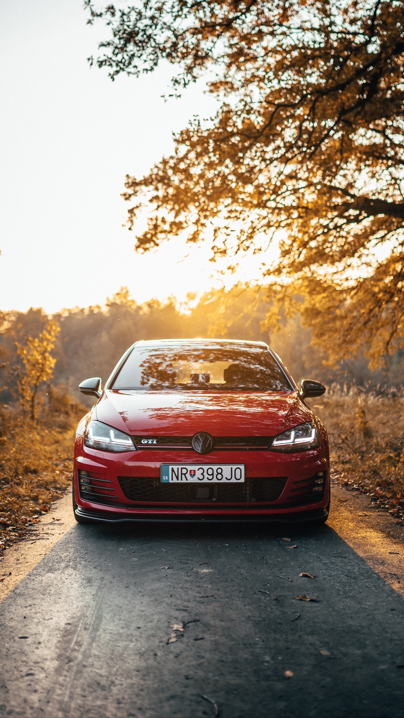 1350x2400 Download wallpaper  volkswagen golf gti, volkswagen, car, red, front view iphone 8+/7+/6s+/for parallax HD background, Phone