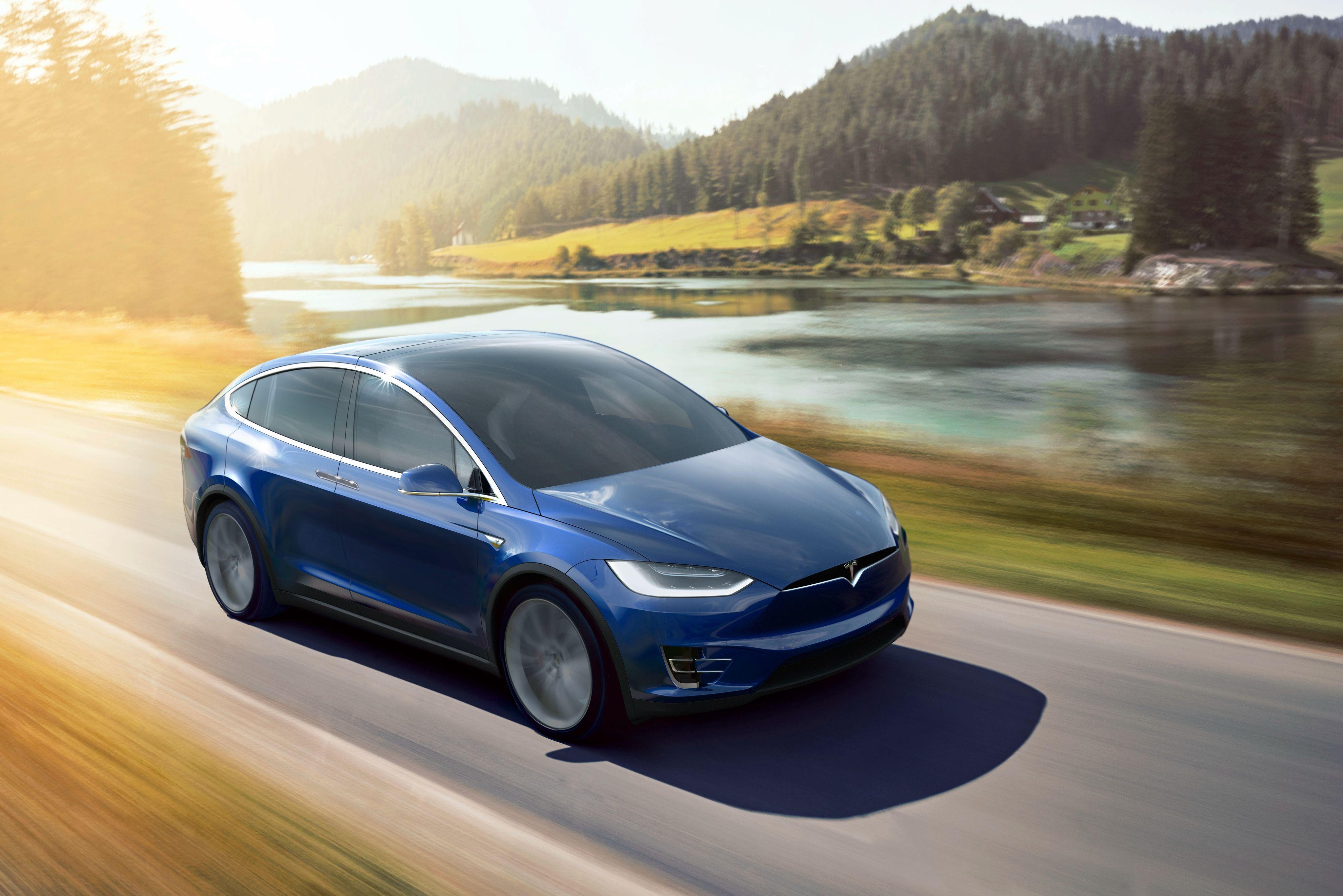 4100x2740 Tesla Model X P90D Blue wallpaper 2018 in Tesla, Desktop