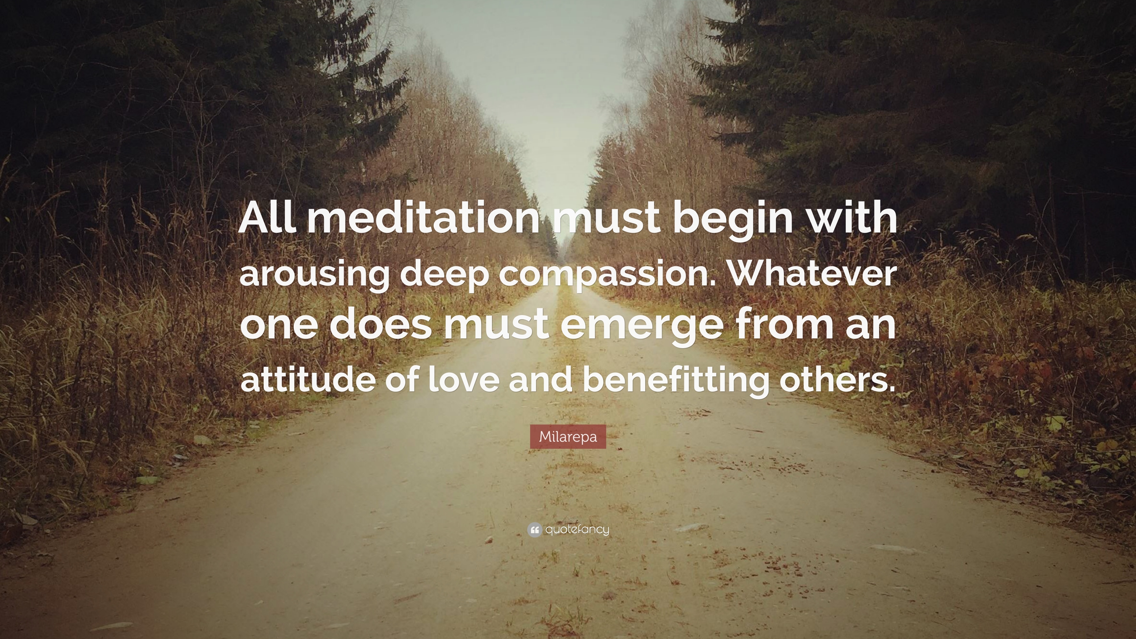 3840x2160 Milarepa Quote: “All meditation must begin with arousing deep, Desktop