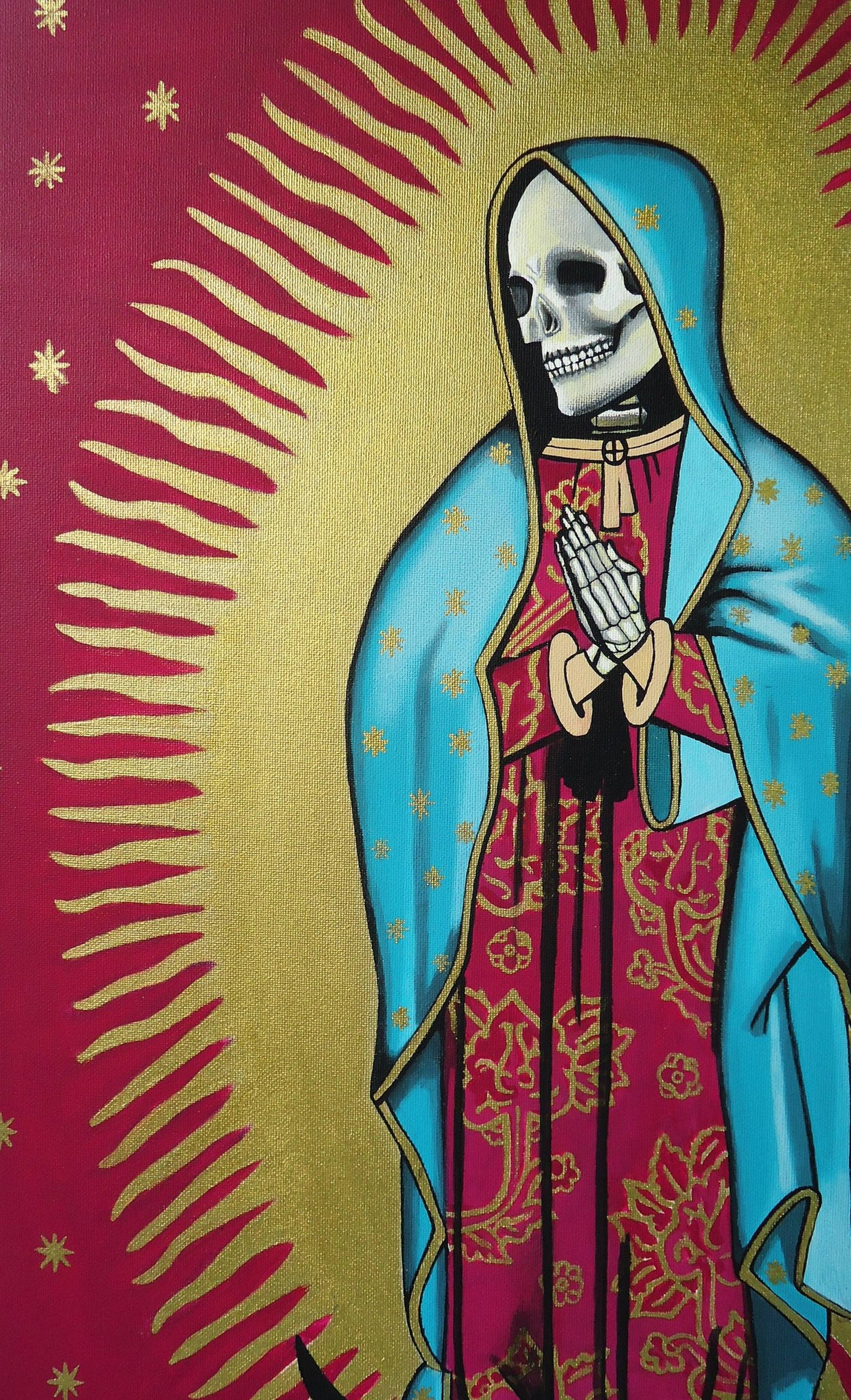 1920x3160 Santisima Muerte Painting, Phone