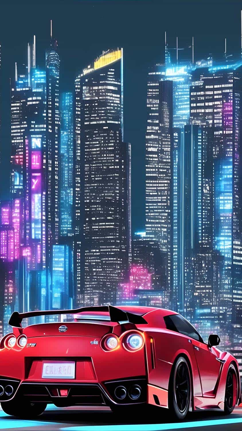 850x1500 Nissan GTR City Ai iPhone Wallpaper 4K iPhone Wallpaper Wallpaper Download, Phone