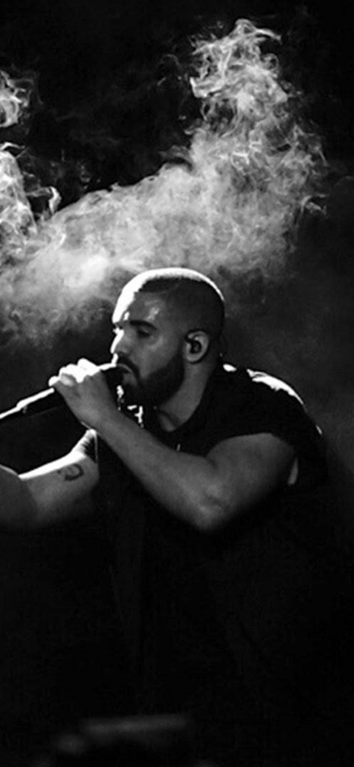 1130x2440 1125x iPhone X Smoke Performance Drake Rapper Drake, Phone