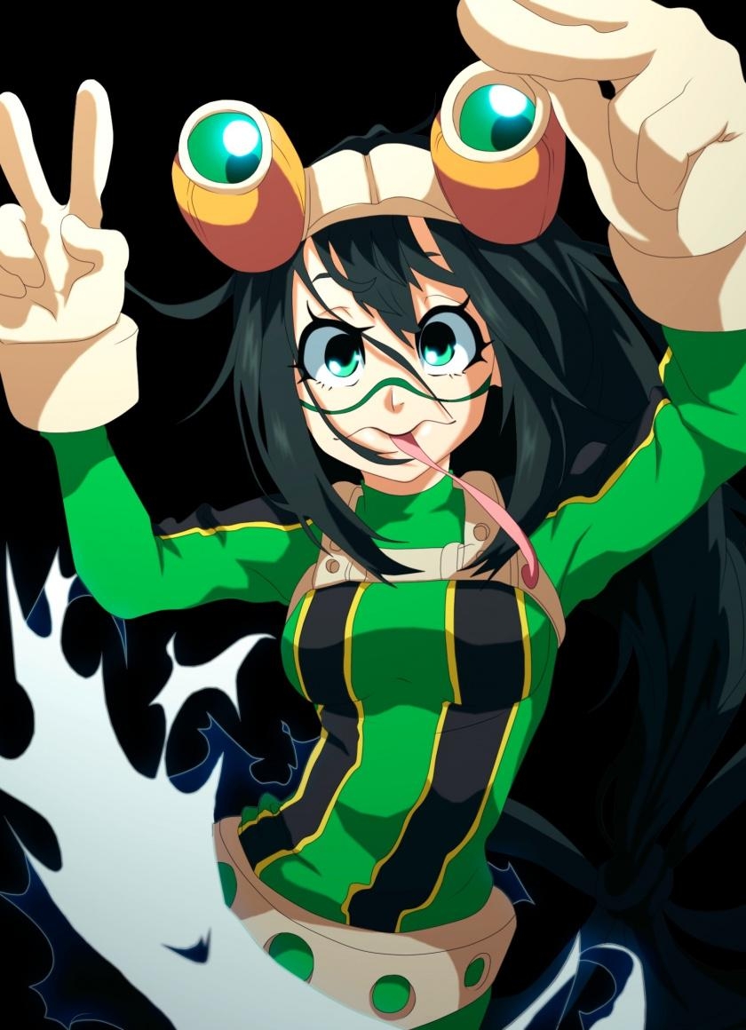 840x1160 Download  wallpaper tsuyu asui, boku no hero, Phone