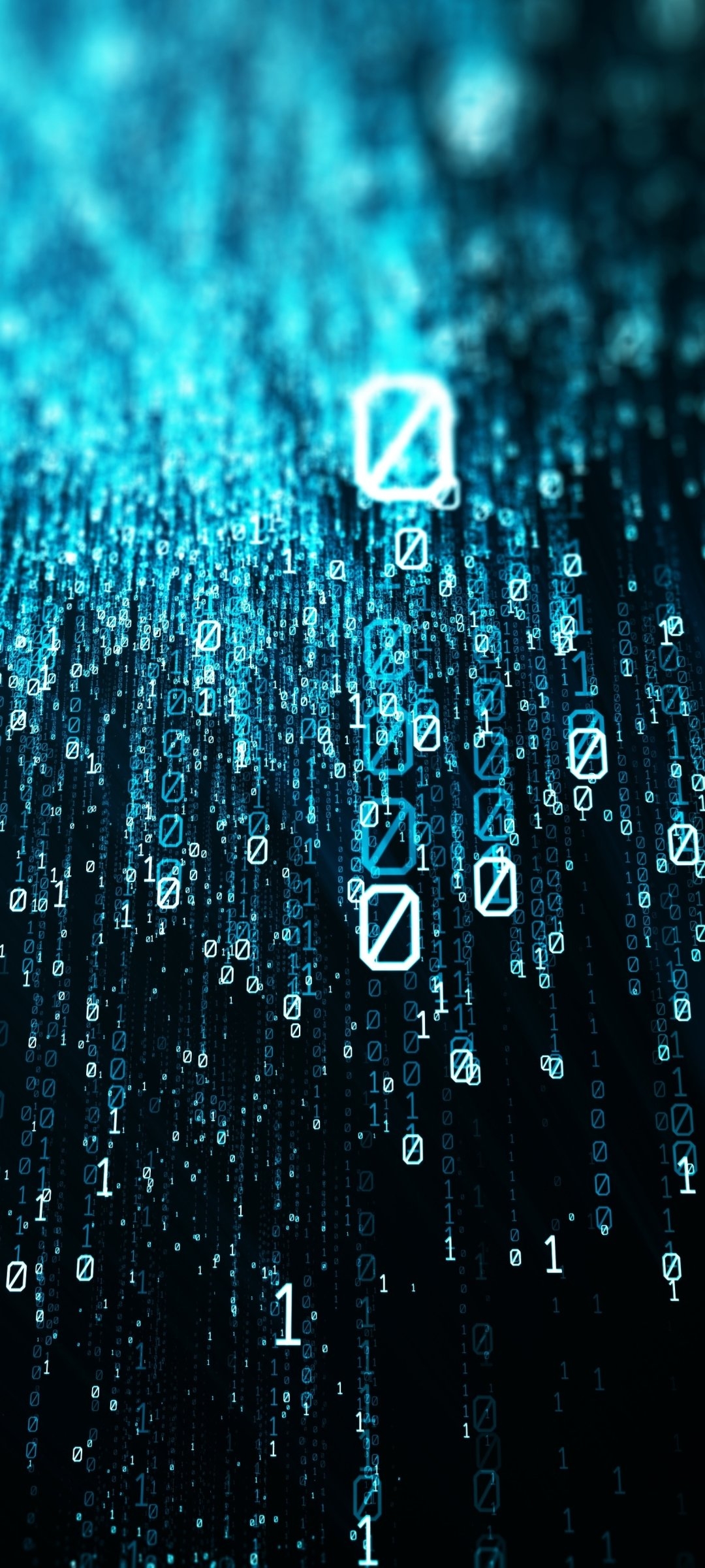 1080x2400 Binary Numbers Raining  Resolution Wallpaper, Phone