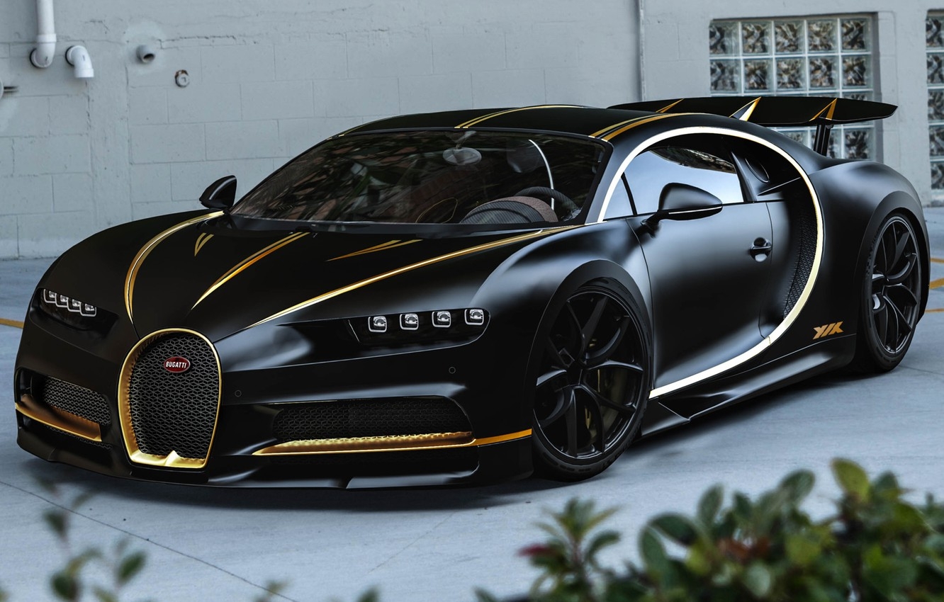 1340x850 Gold Wallpaper Bugatti Chiron, Desktop