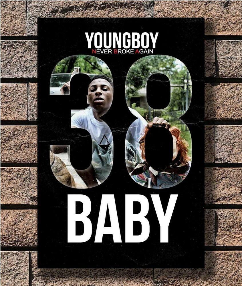 850x1000 Art Poster 24x36 27x40 YoungBoy 38 Baby Rap Music T 2211, Phone