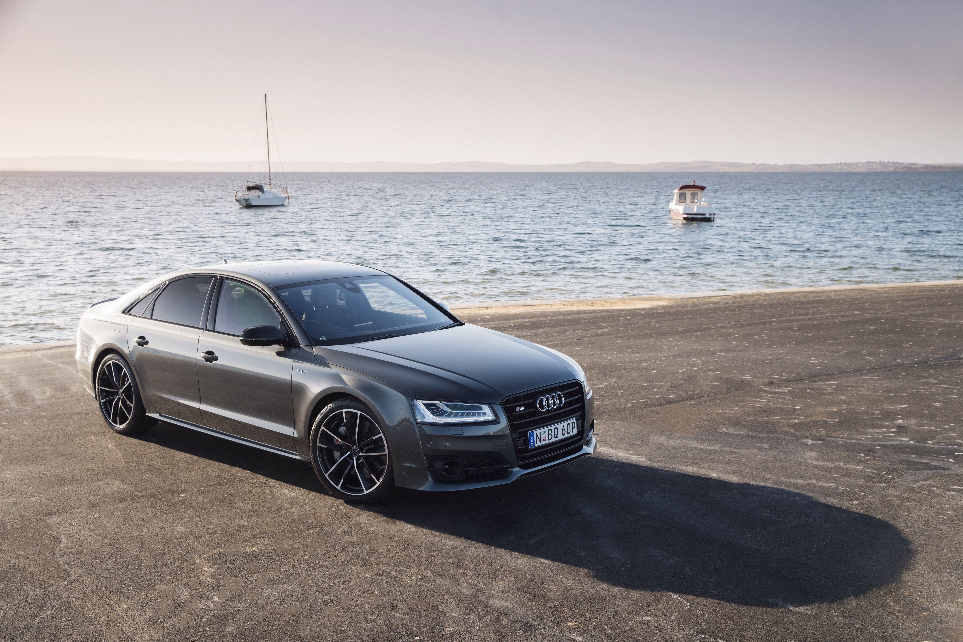 4100x2740 Wallpaper Audi, S Side view, Sea HD, Picture, Image, Desktop