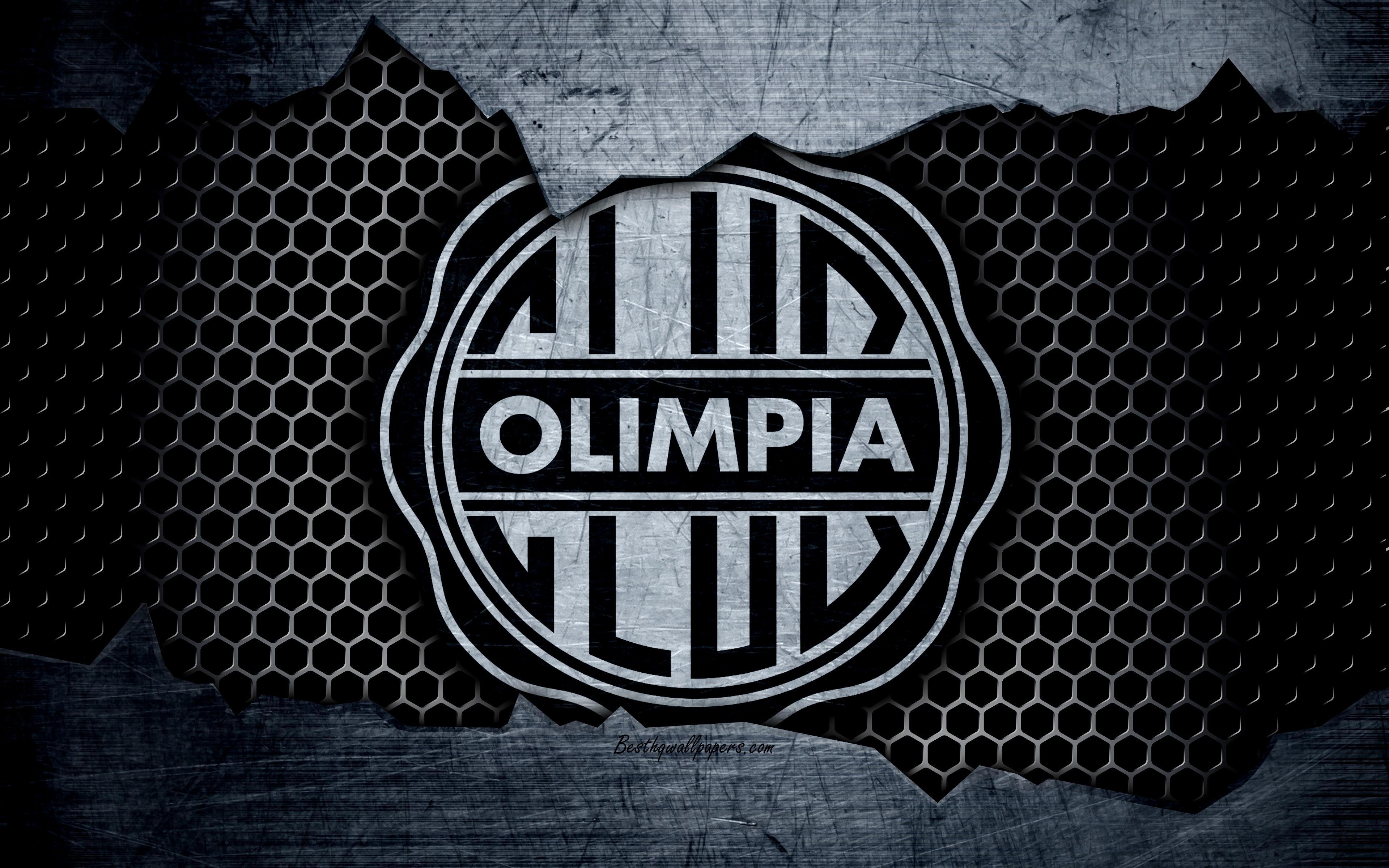 3840x2400 Download wallpaper Olimpia Asuncion, 4k, logo, Paraguayan Primera, Desktop