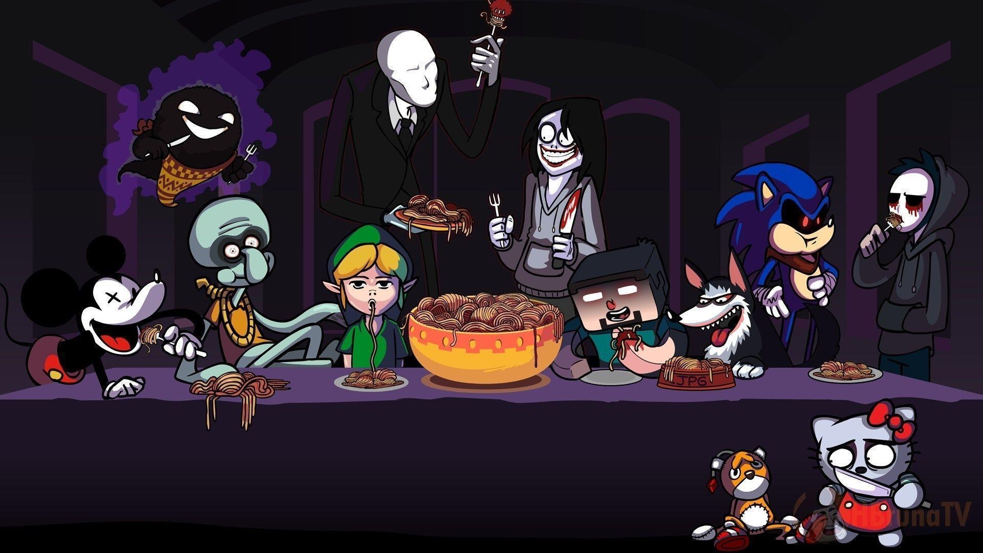 1920x1080 Halloween, Horror, Creepypasta, Cartoon Creepypasta, Desktop