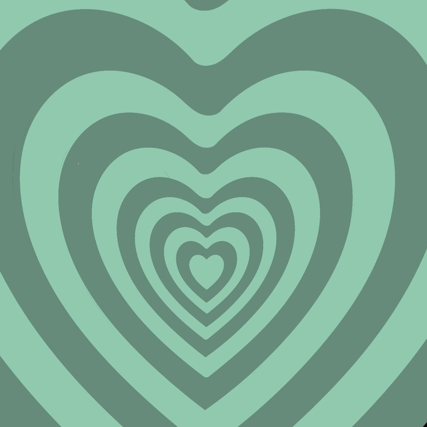 1430x1430 Download Y2k Heart In Emerald Green Colour Wallpaper, Phone