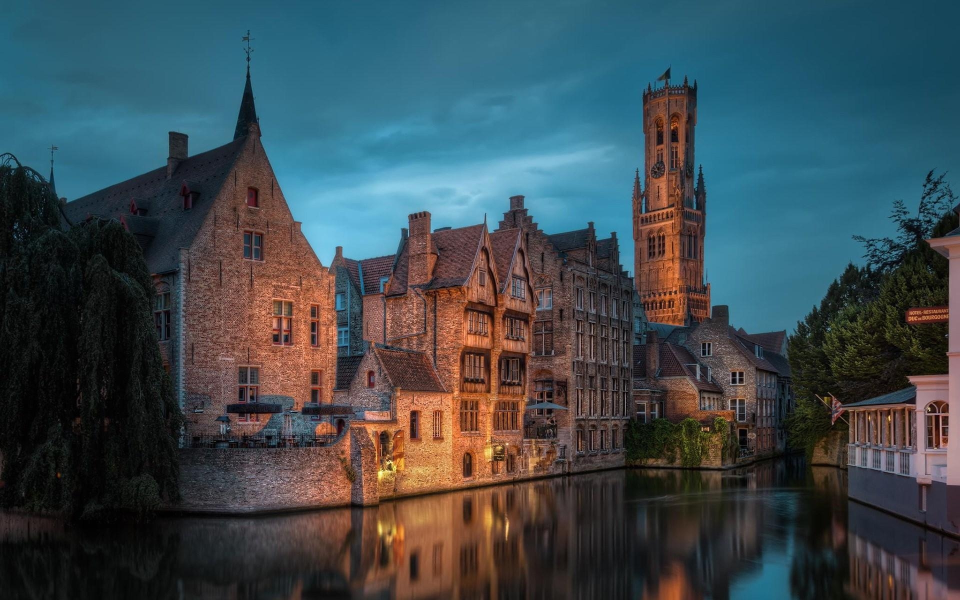 1920x1200 free screensaver wallpaper for bruges, Desktop