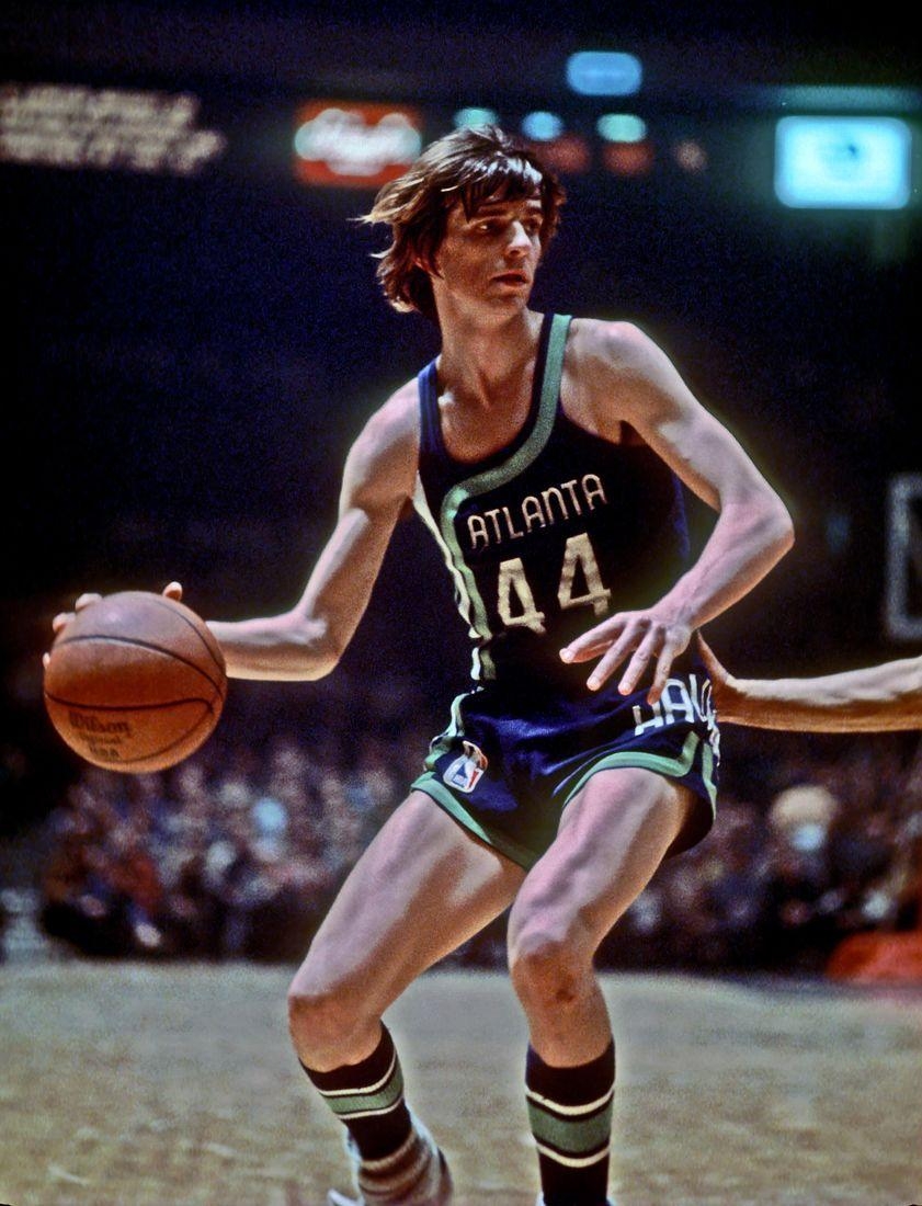 850x1100 Pete Maravich with the Atlanta Hawks. A Long Way From Home. NBA, Phone