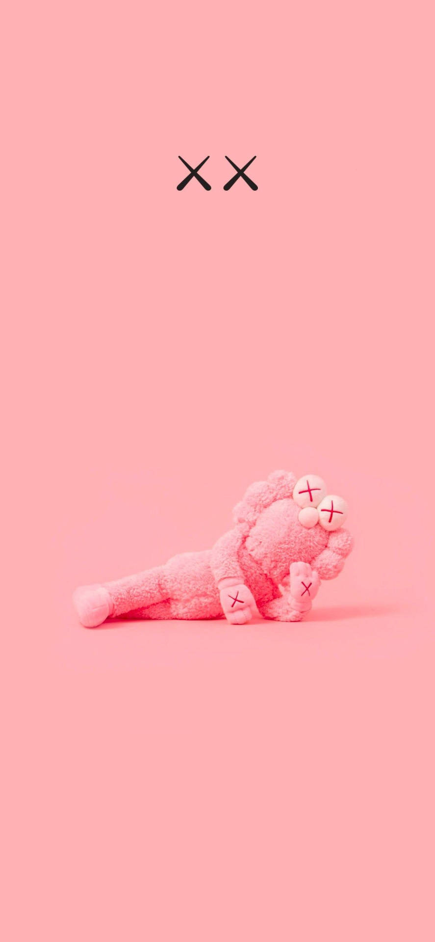 890x1920 Download Pink Bff Kaws Figure Wallpaper, Phone