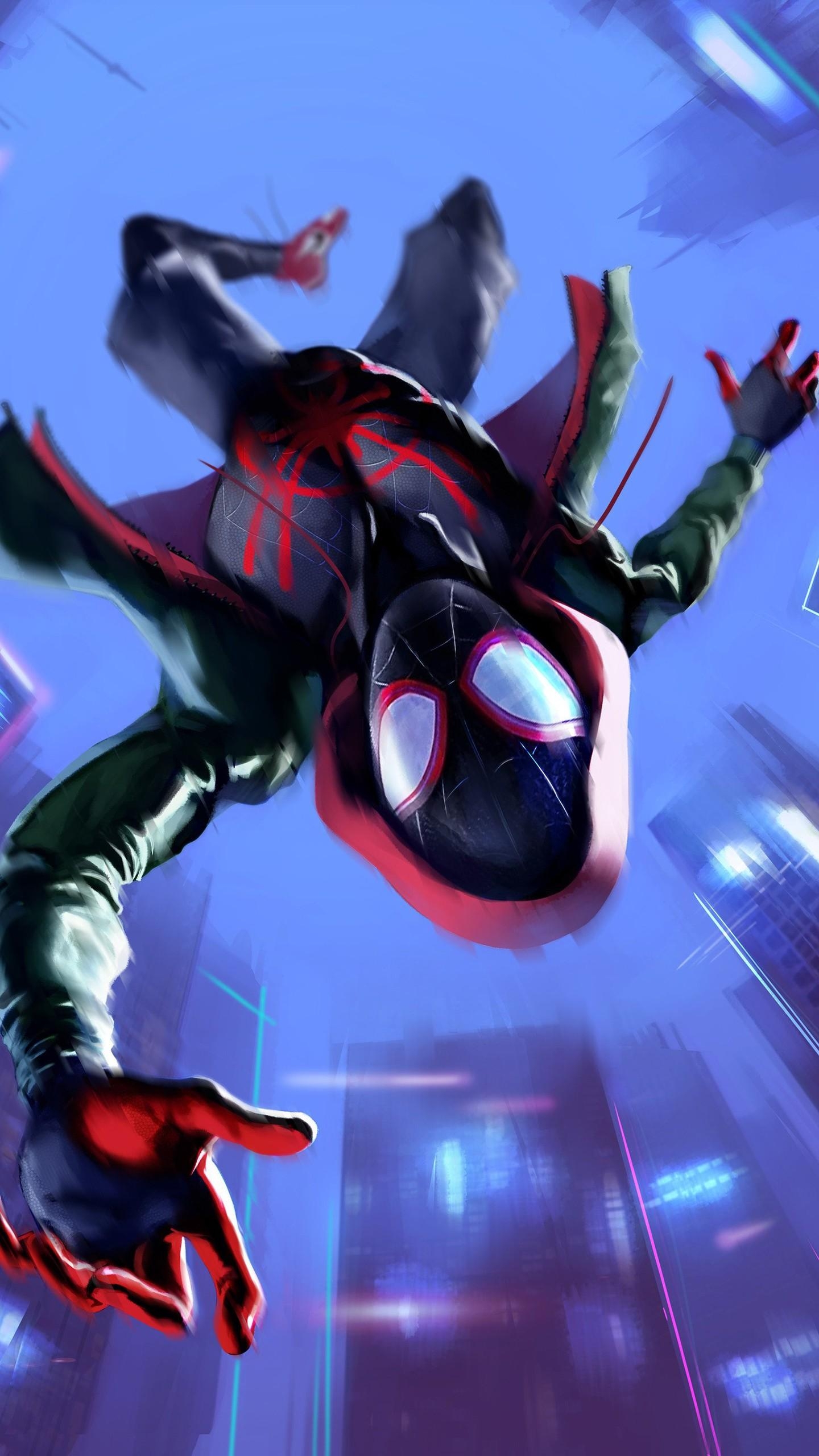 1440x2560 Miles Morales In Spider Man Into The Spider Verse Wallpaper. HD, Phone