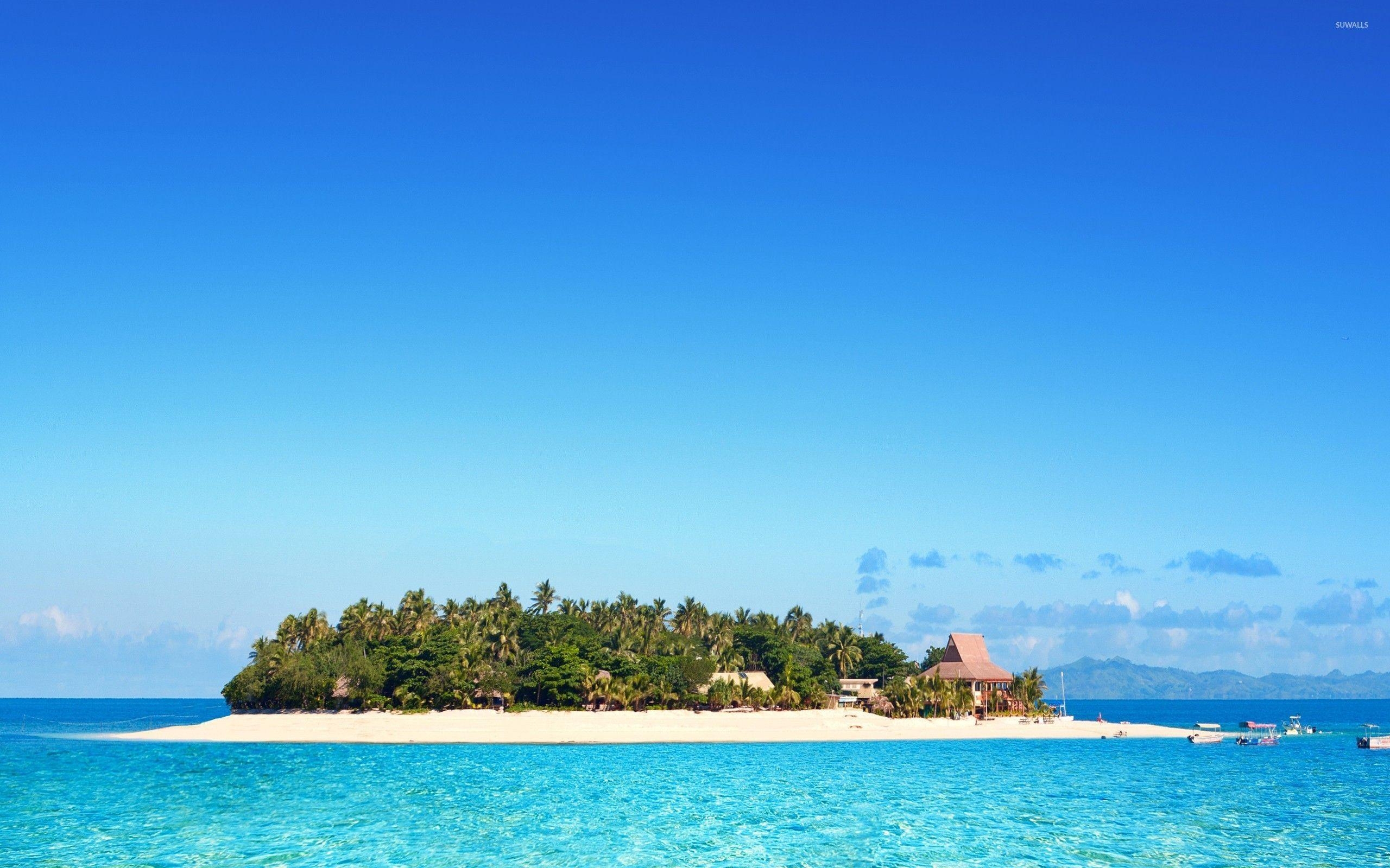 2560x1600 Clear sky over a resort on a Fiji island wallpaper, Desktop