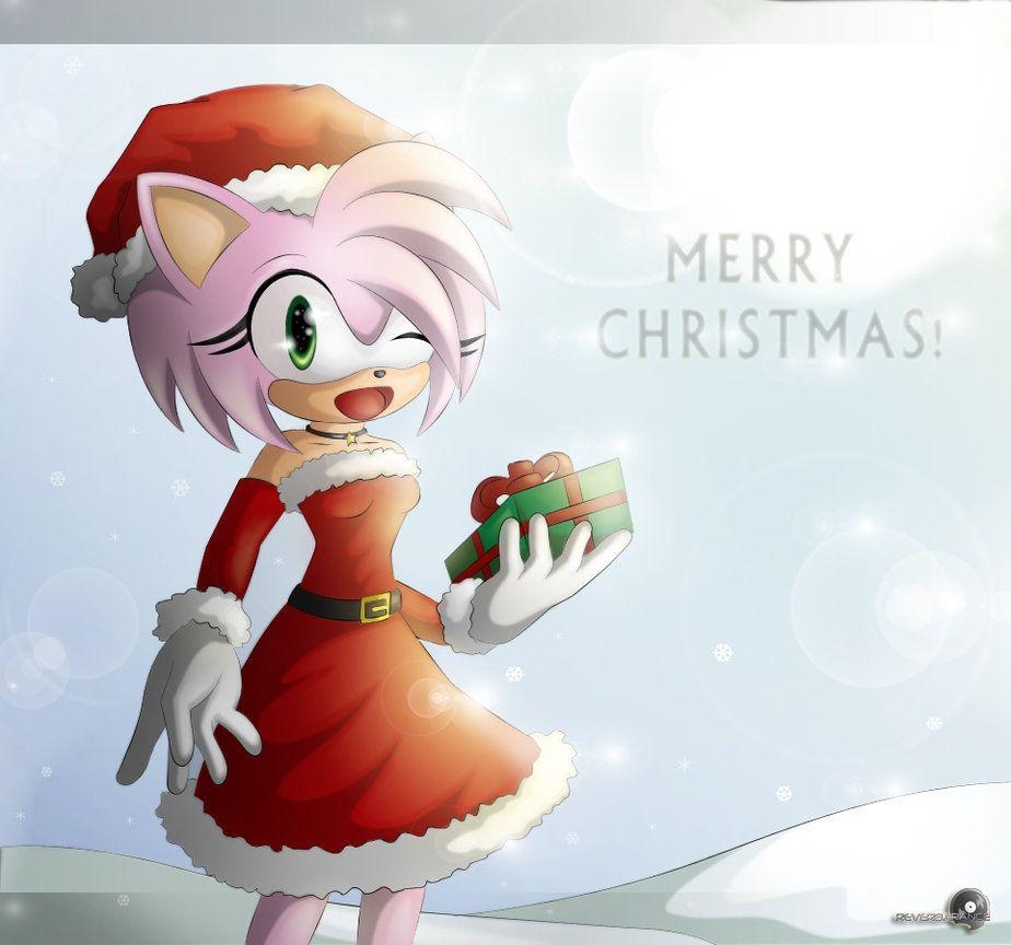 930x870 Amy Rose christmas spirit CHRISTMAS Fan Art, Desktop