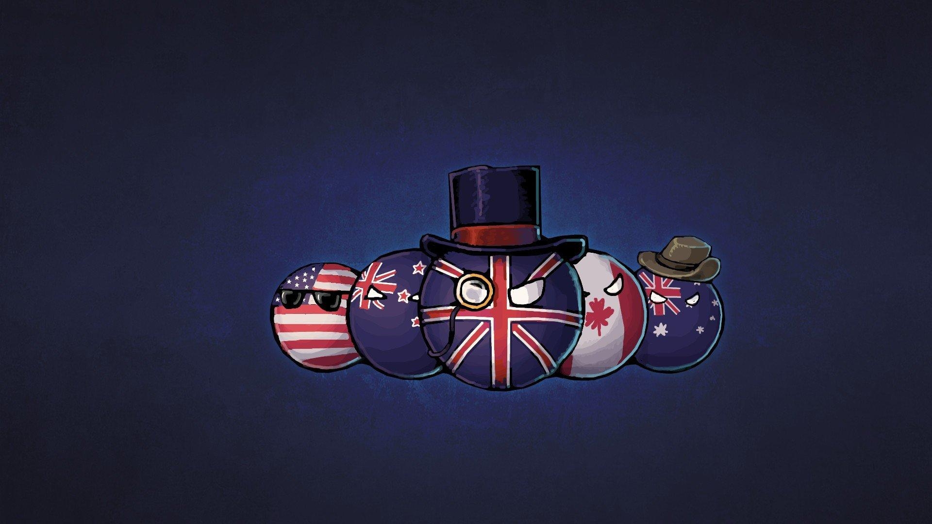 1920x1080 countryballs, USA, England, Canada, Australia, Hat, New Zealand HD Wallpaper / Desktop and Mobile Image & Photo, Desktop