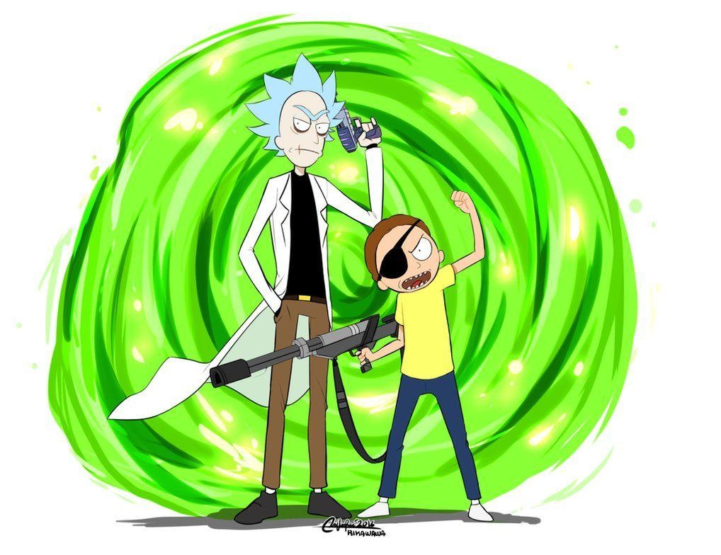 1020x790 Evil Rick And Morty By Rika Wawa, Desktop