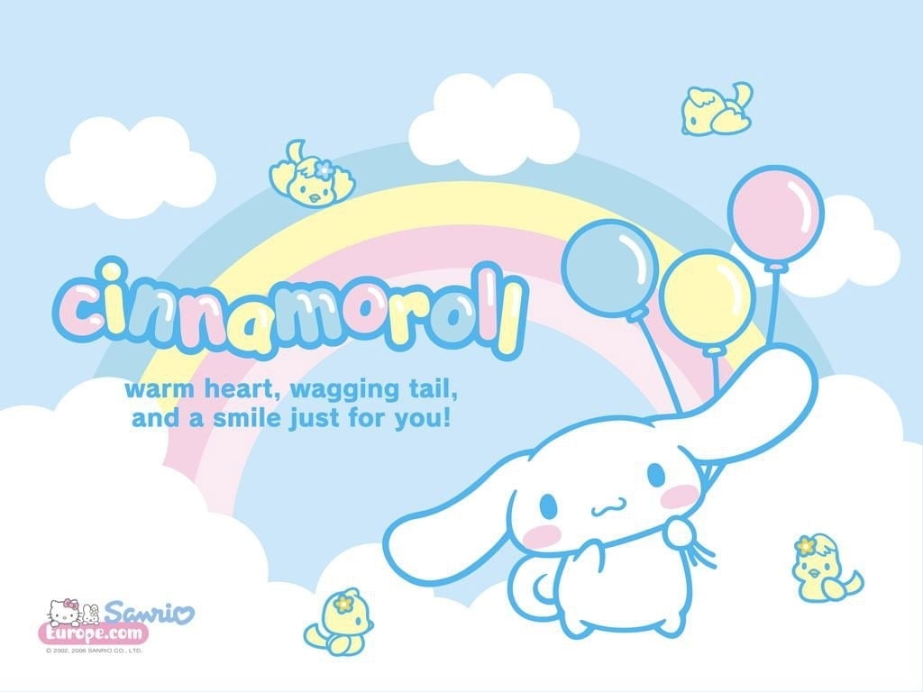 1030x770 Wallpaper Cinnamoroll Rainbow, Desktop