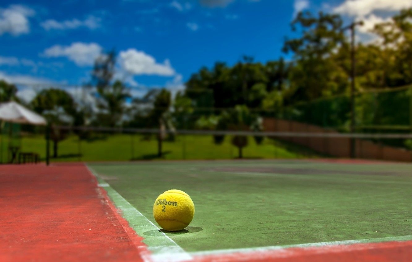 1340x850 Wallpaper sport, the ball, tennis, court image for desktop, Desktop