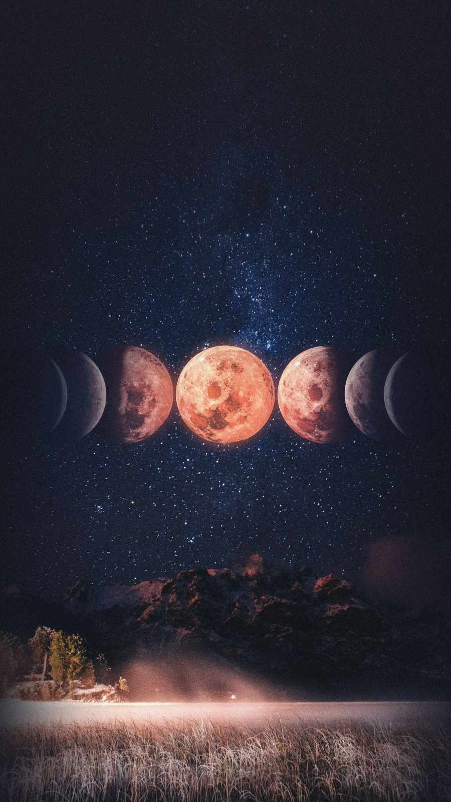 900x1600 Moon Phases Wallpaper is free iPhone wallpaper, Phone