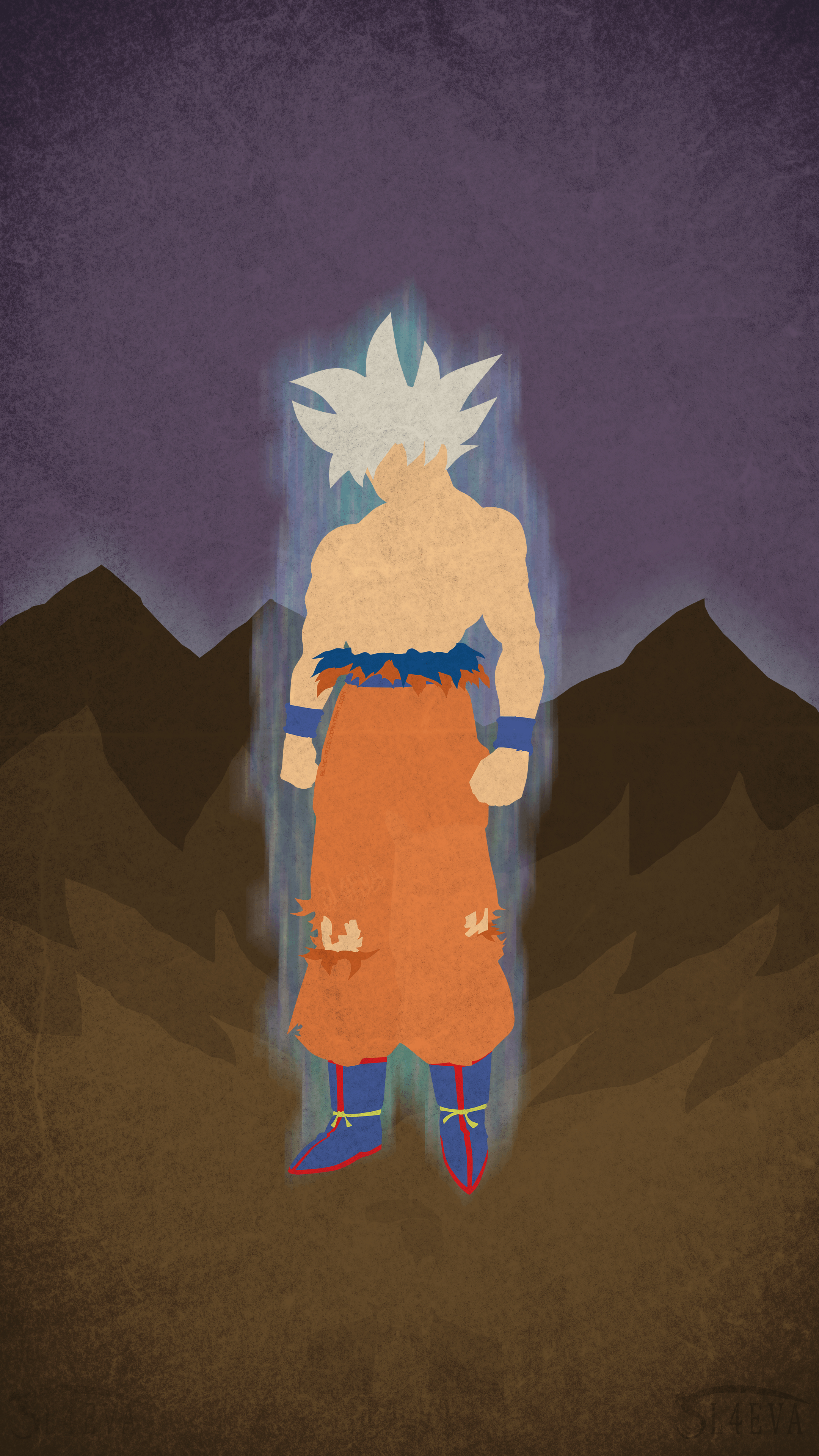 2160x3840 OC Mastered Ultra Instinct Goku Minimal Wallpaper, Phone