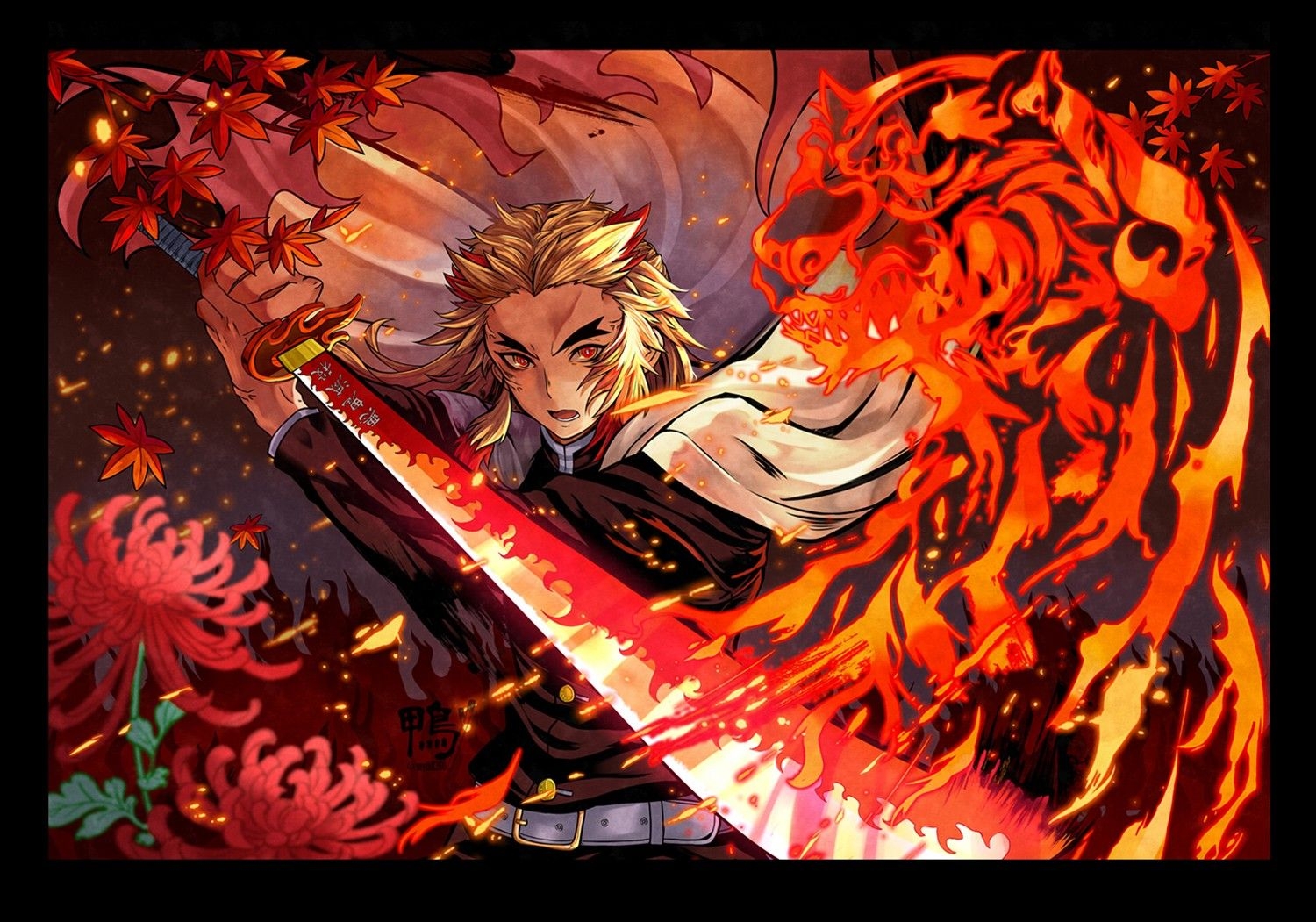 1500x1060 Save & Follow. Kyojuro Rengoku • Flame Hashira • Demon Slayer • Kimetsu no Yaiba. Anime demon, Anime, Anime wallpaper live, Desktop