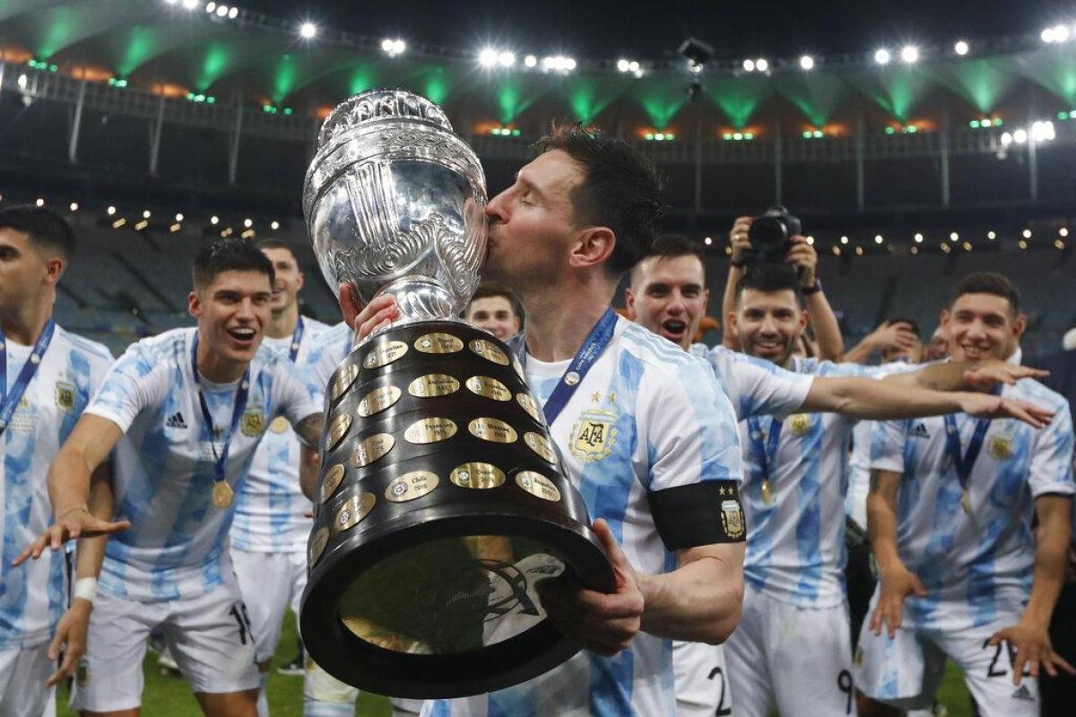 1200x800 Copa America 2021: Best Image Of Lionel Messi As Argentina End 28 Year Trophy Drought At Brazil's M The New Indian Express, Desktop