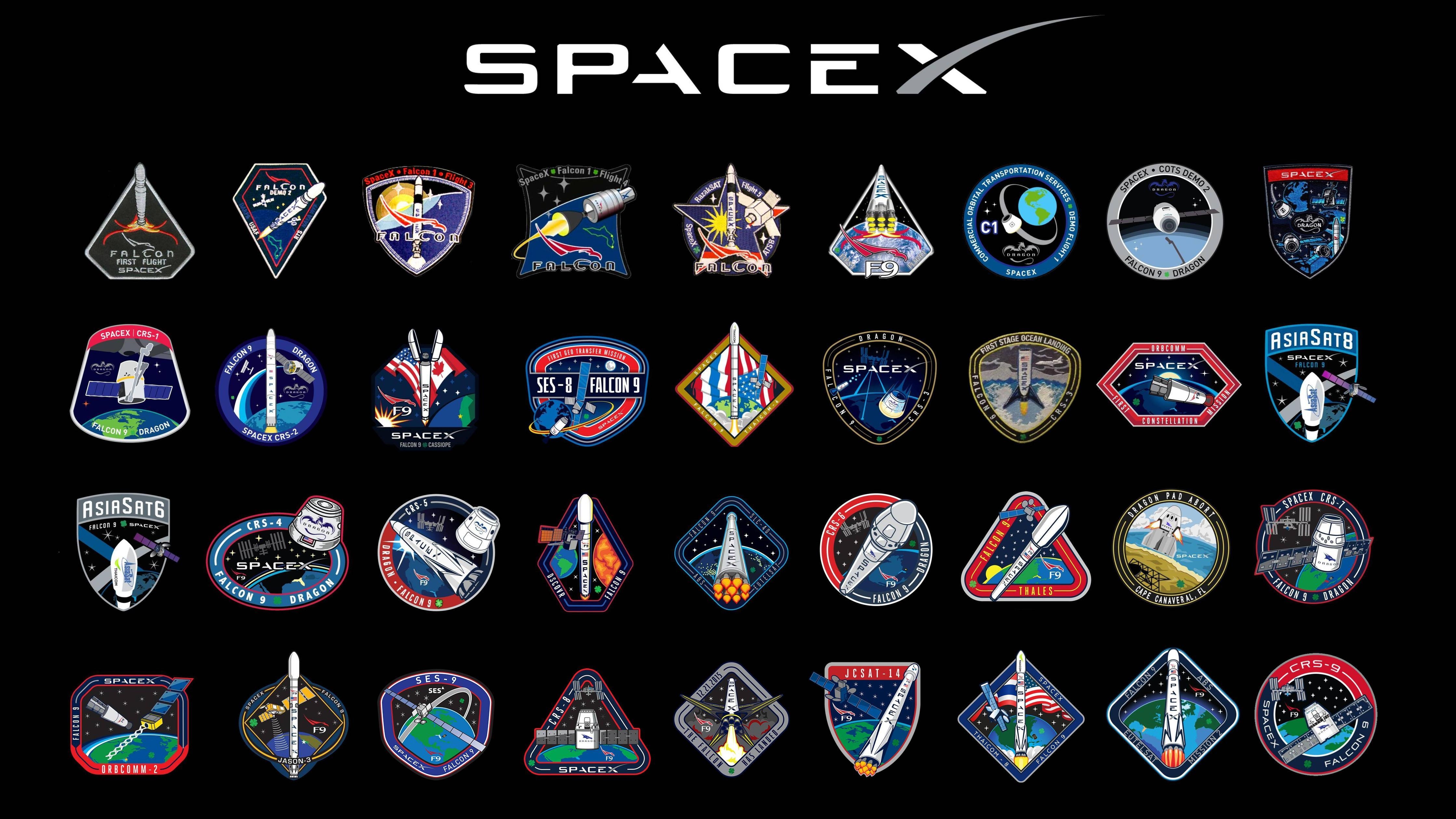 4480x2520 SpaceX Mission Patch 16:9 Wallpaper, Desktop