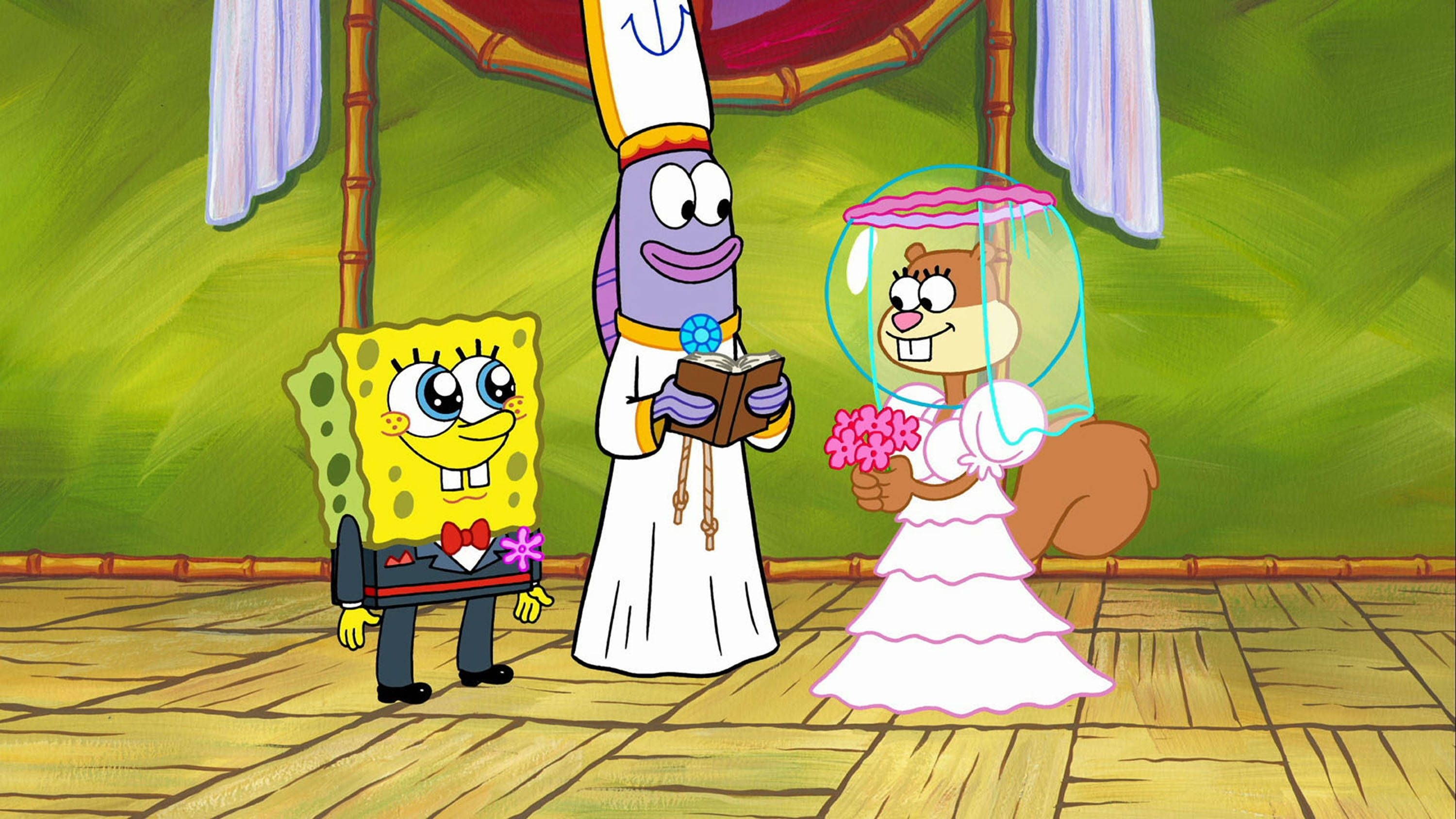 3000x1690 SpongeBob weeding. Spongebob and sandy, Spongebob wallpaper, Spongebob drawings, Desktop