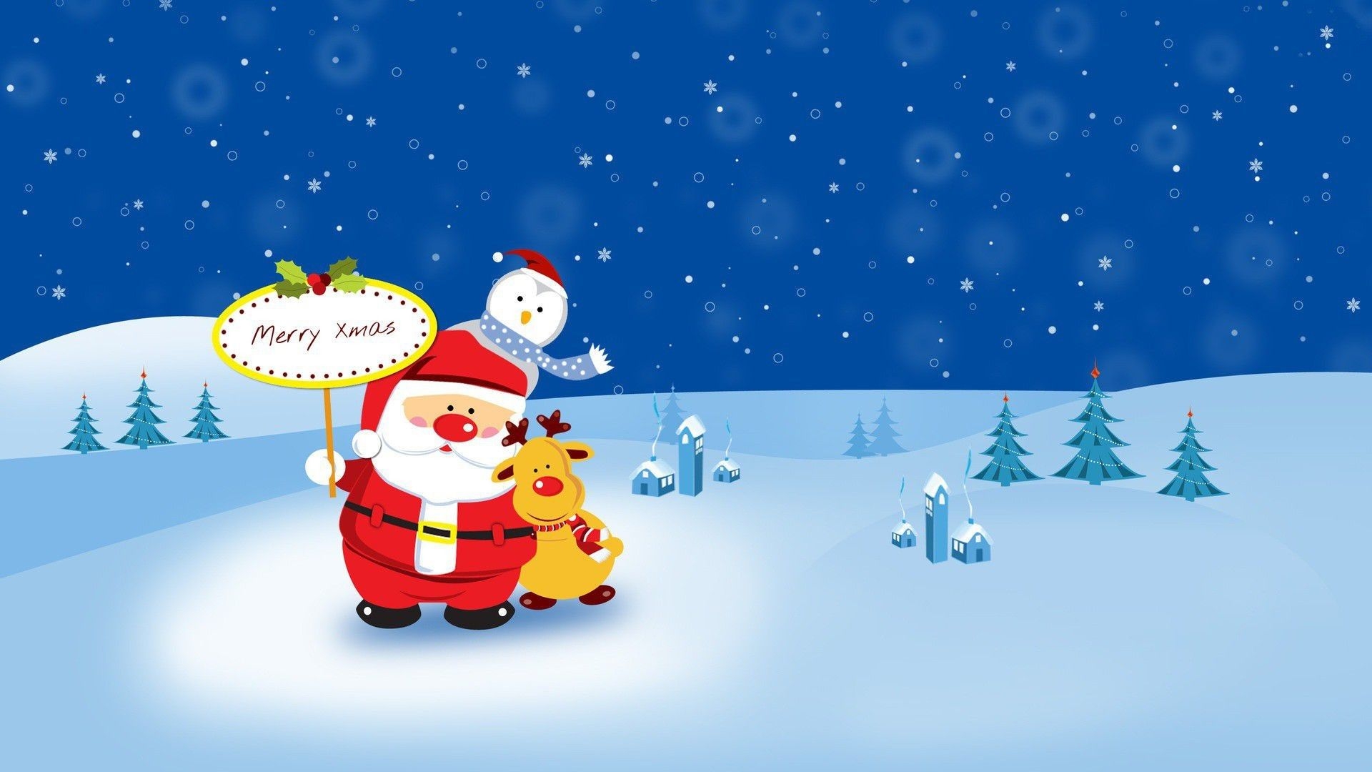 1920x1080 Christmas Cartoon Wallpaper Free Christmas Cartoon Background, Desktop