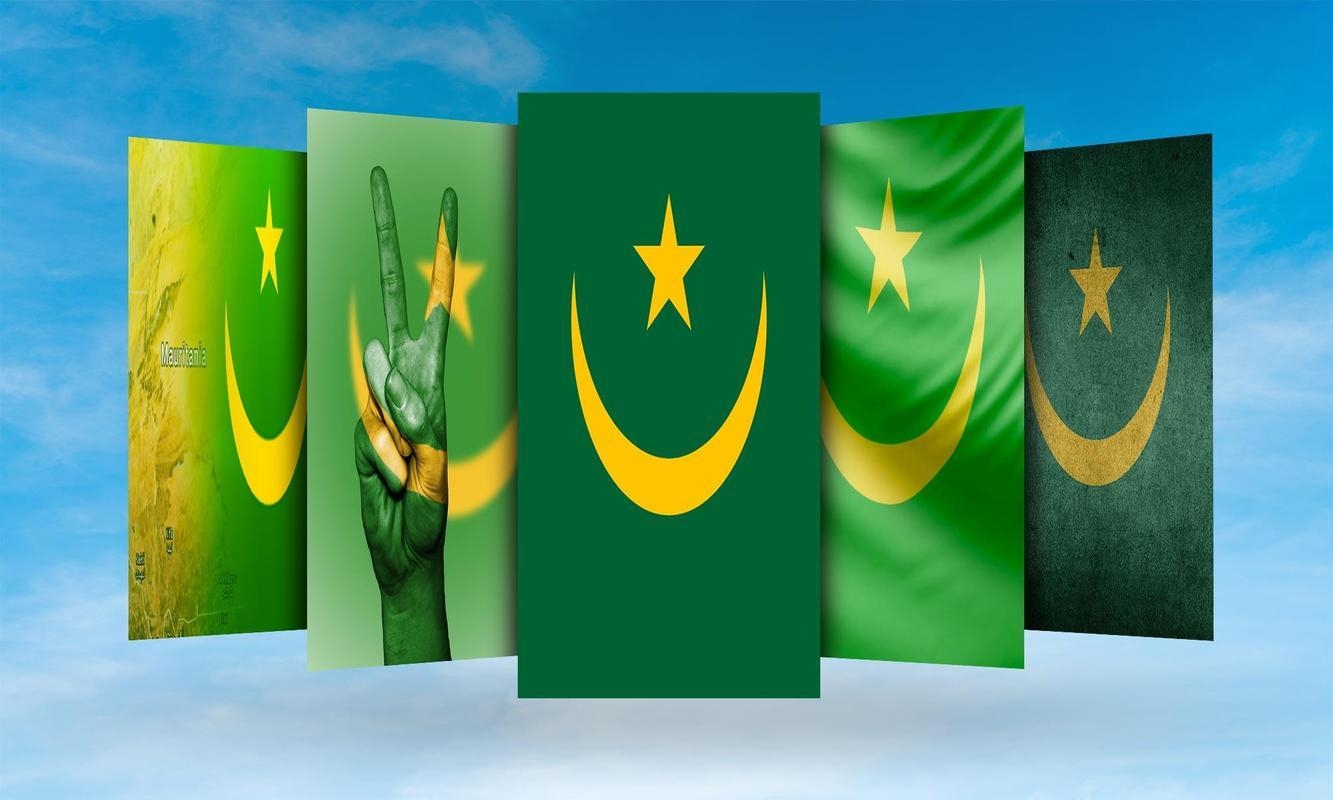 1340x800 Mauritania Flag Wallpaper for Android, Desktop