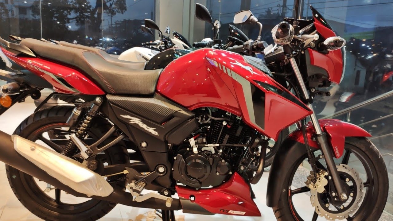 1280x720 TVS Apache RTR 160 2V BS6 Fi MODEL Glossy Red Colour Walkaround &GTT Technology Detailed Review, Desktop