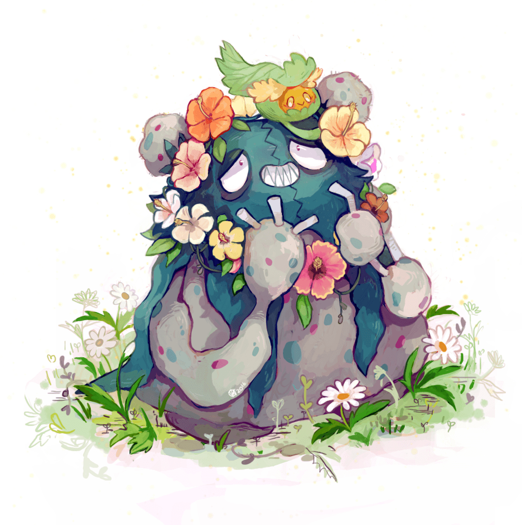 1030x1030 krithidraws: A Comfey flower crown for a flawless friend pokemon, Phone